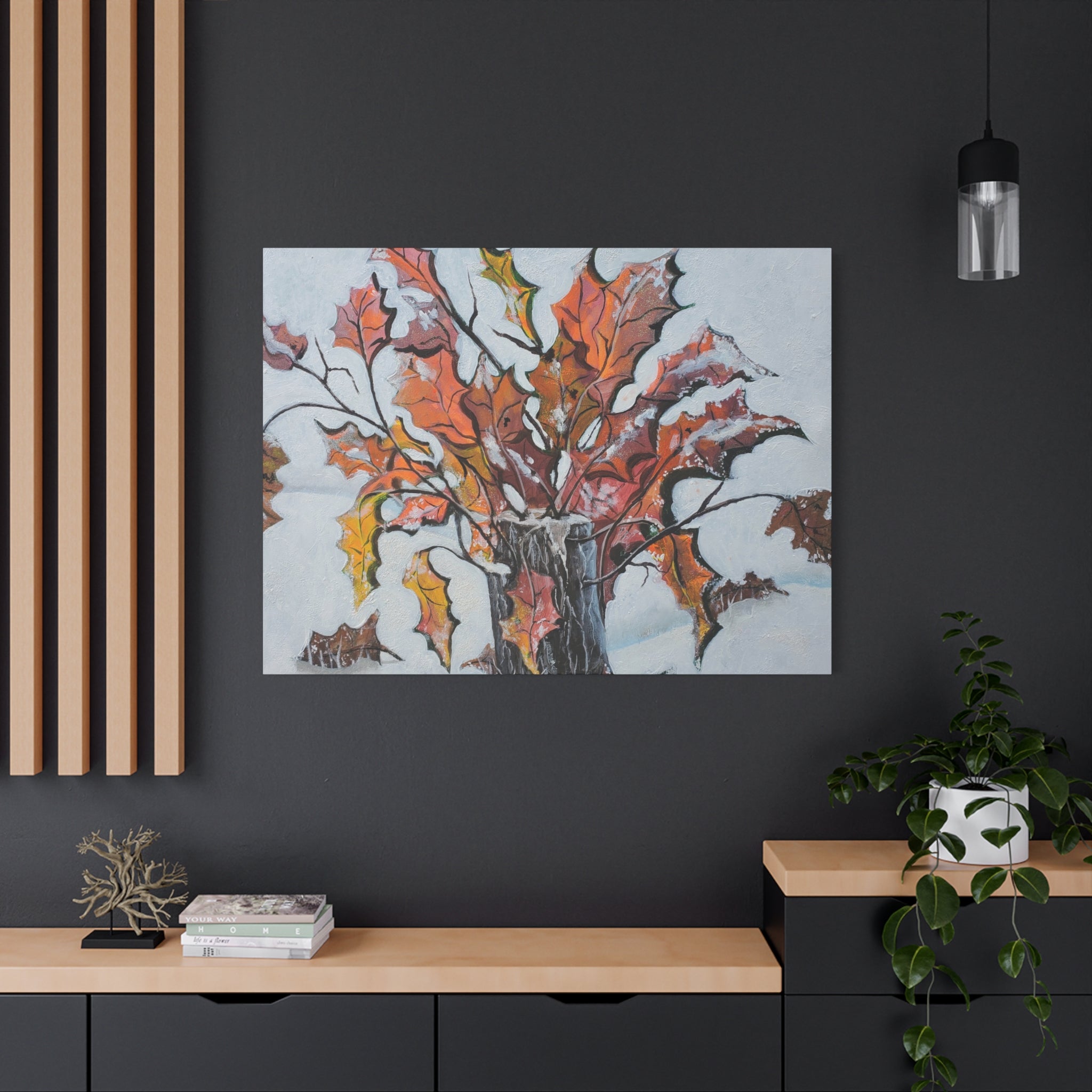RENEWEL- NORTH LAKE NY - Autumn Leaves Canvas Wall Art — Stretched Matte Canvas