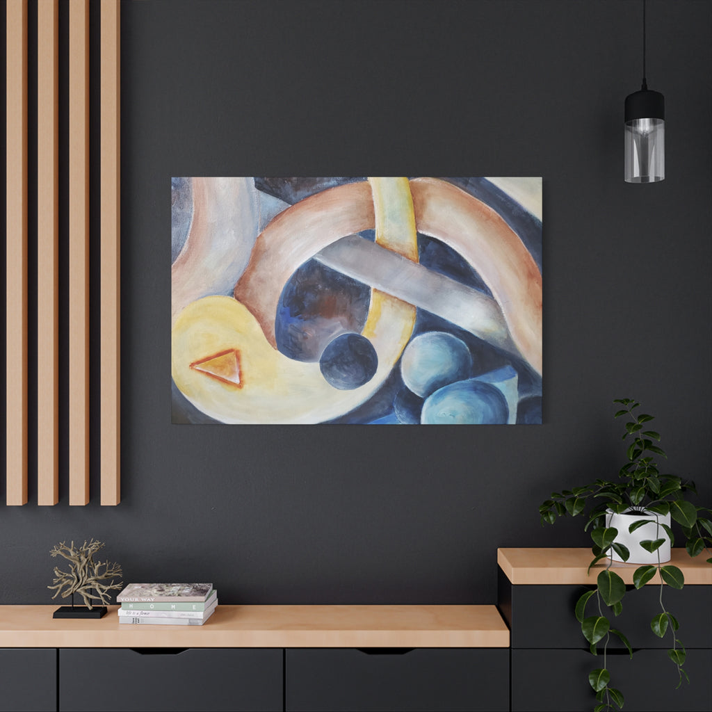 DANCE OF THE PLANETS - Abstract Musical Canvas Print — Matte Stretched Wall Art (1.25")
