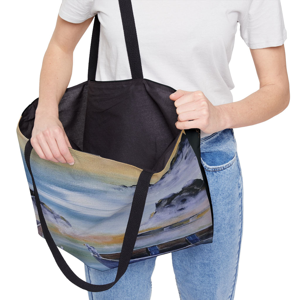 IN FOR THE NIGHT - Weekender Tote Bag — Misty Lake Boats Scenic Travel Weekend Bag