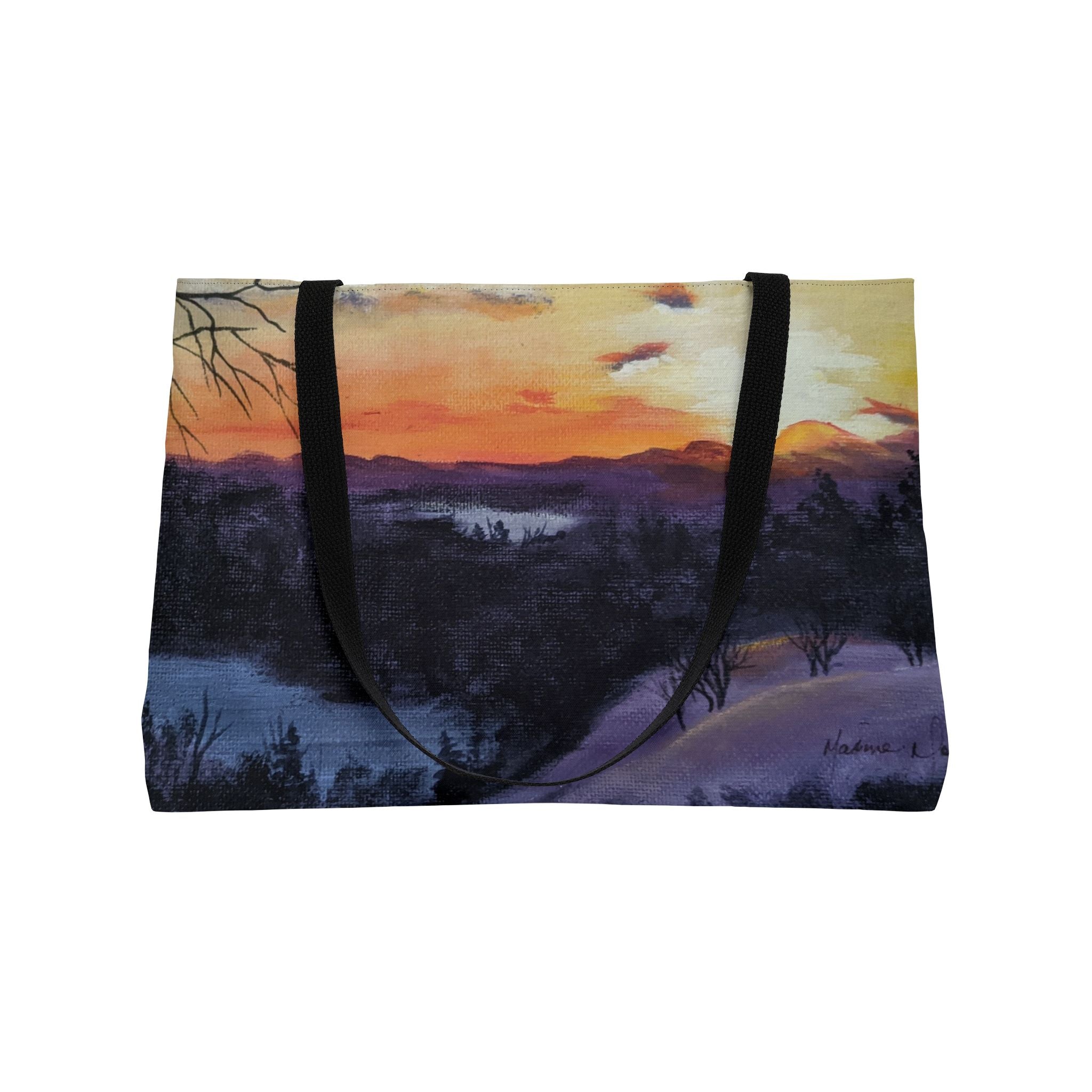 EVENING IN THE SHANDOAH VALLEY - Sunset Winter Landscape Weekender Tote Bag