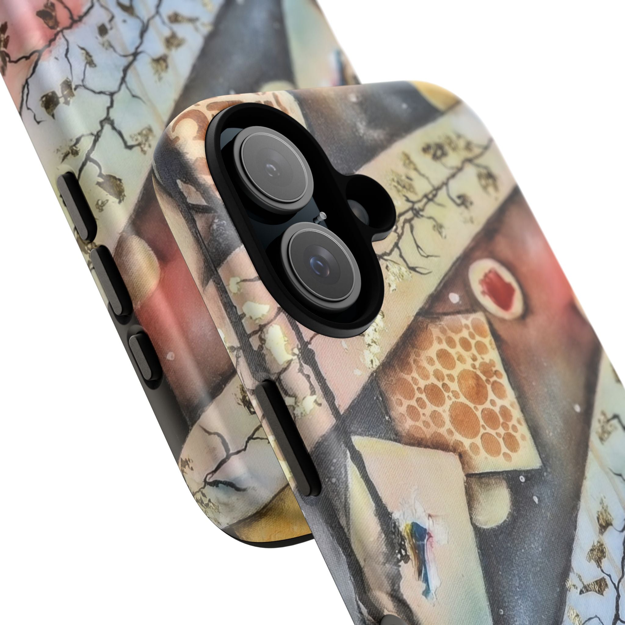 GOLDEN CARTOGRAPHY OF THE UNSEEN - Artistic Botanical Phone Case – Watercolor Nature Pattern Tough Case