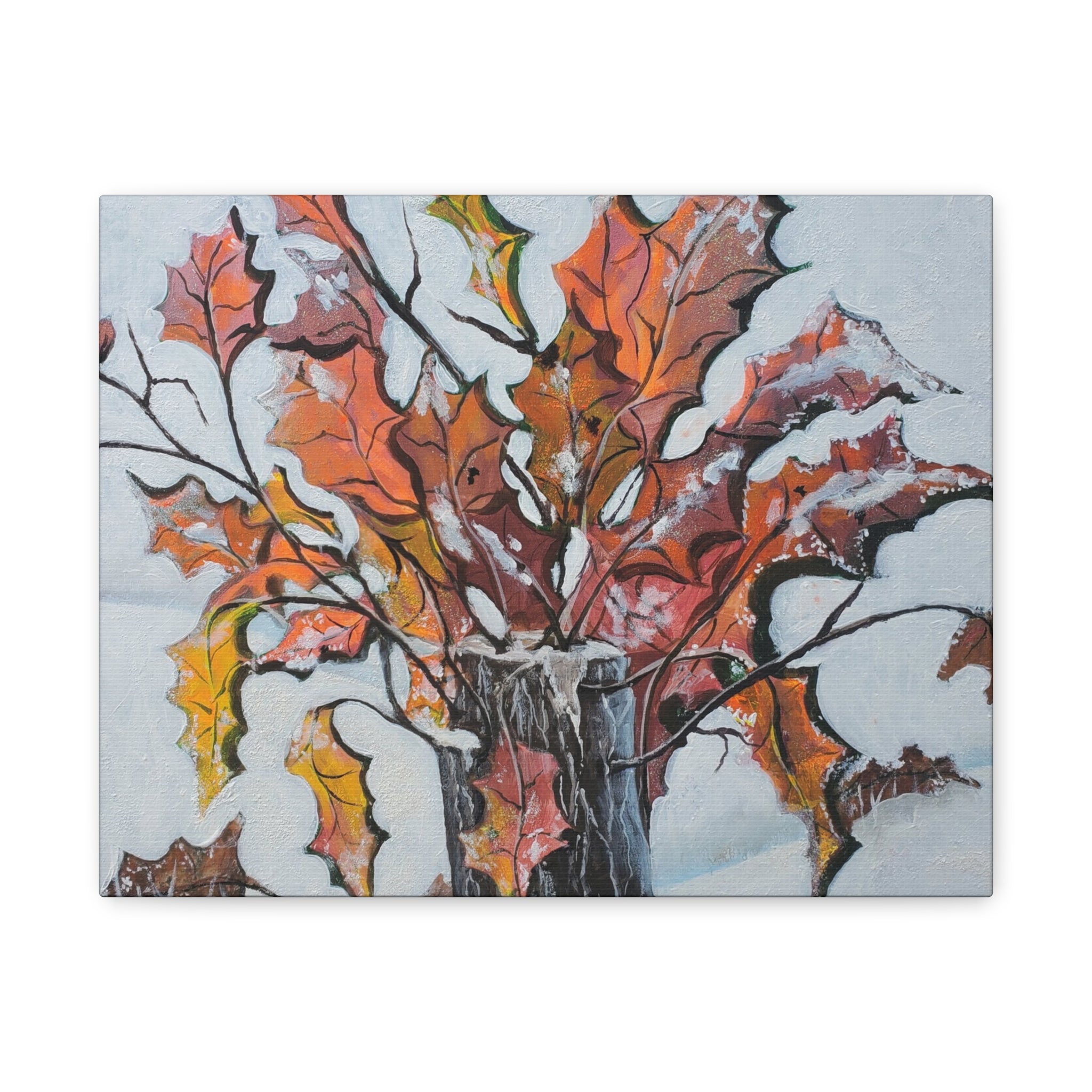 RENEWEL- NORTH LAKE NY - Autumn Leaves Canvas Wall Art — Stretched Matte Canvas