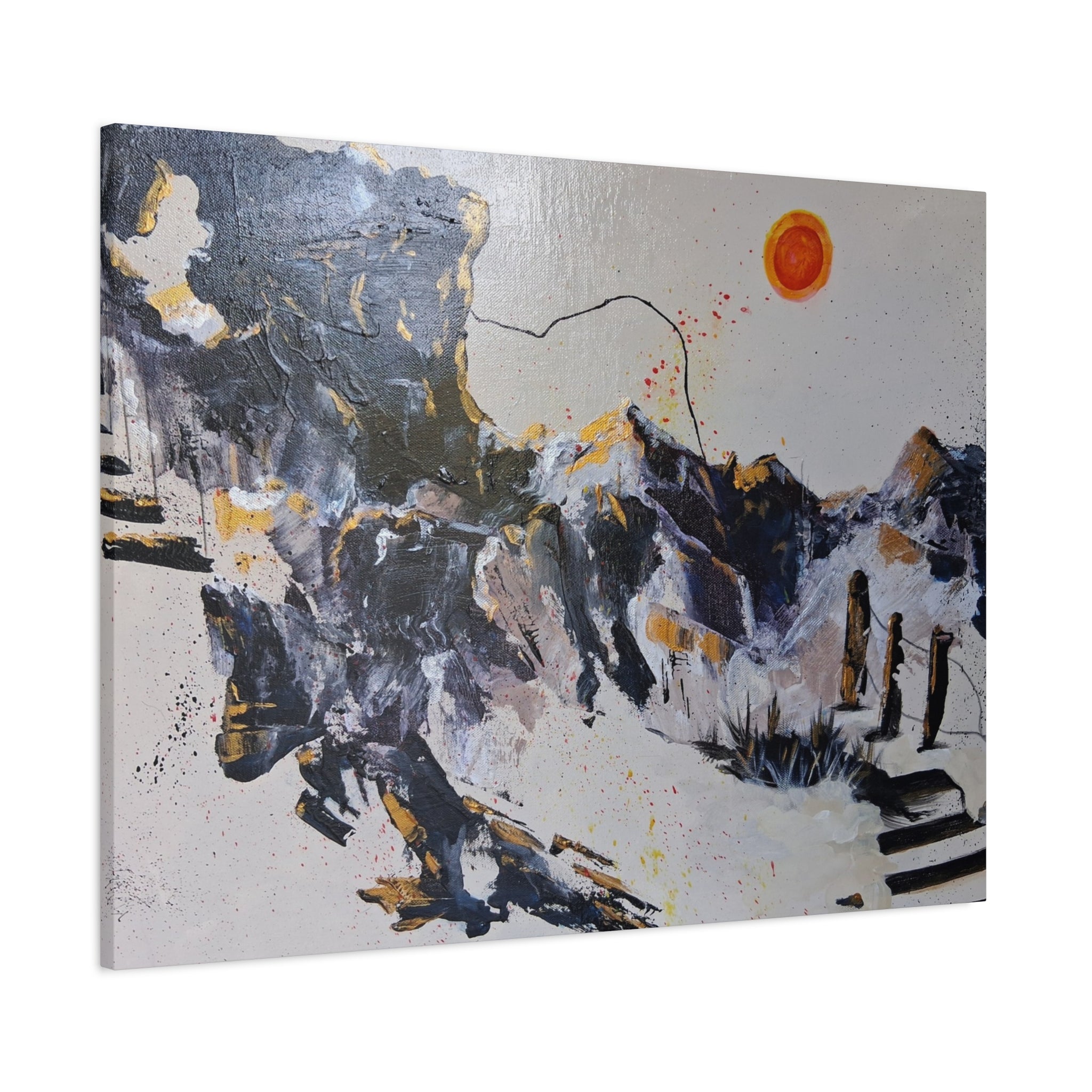 WHAT'S OVER THE RIDGE? - Abstract Desert Canvas Art – Matte Stretched 1.25"
