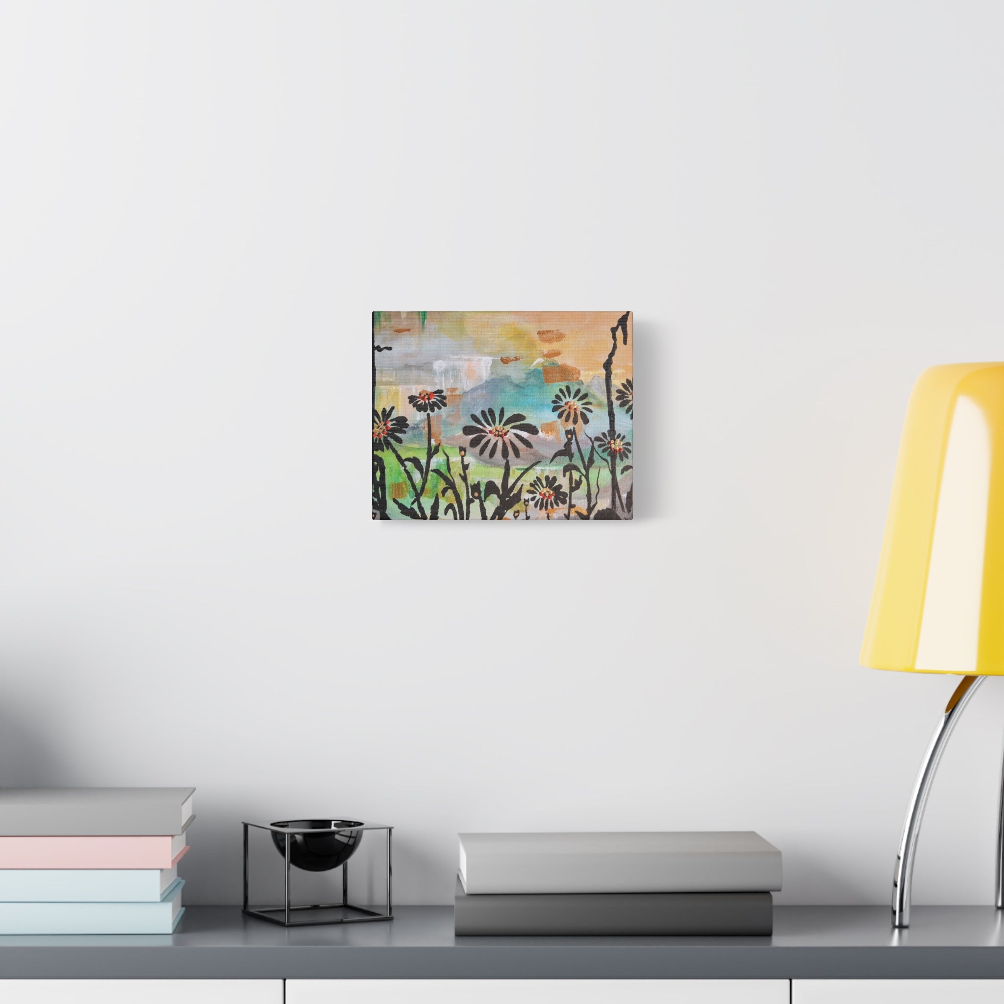 GUARDIANS OF THE WIND - Daisy Meadow Abstract Matte Canvas Wall Art