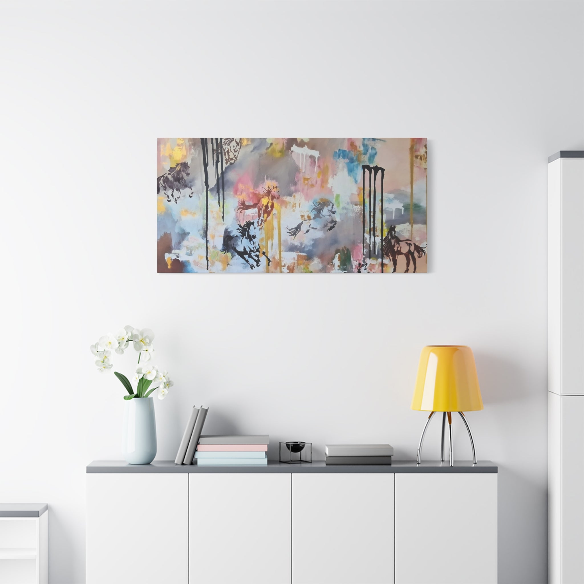 GUARDIANS OF THE QUIET PLAINS - Abstract Gallop Canvas Print — Matte Stretched Wall Art