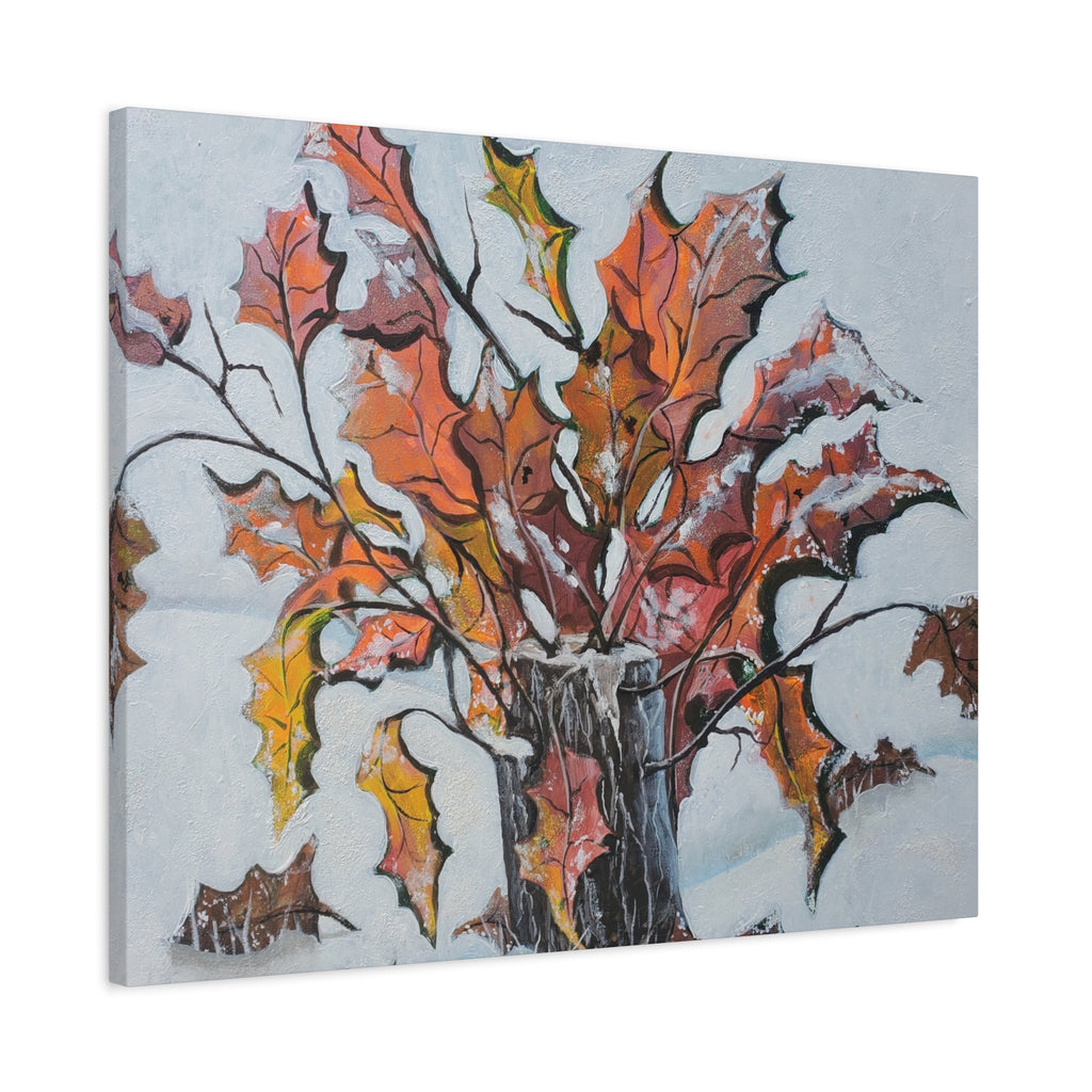RENEWEL- NORTH LAKE NY - Autumn Leaves Canvas Wall Art — Stretched Matte Canvas