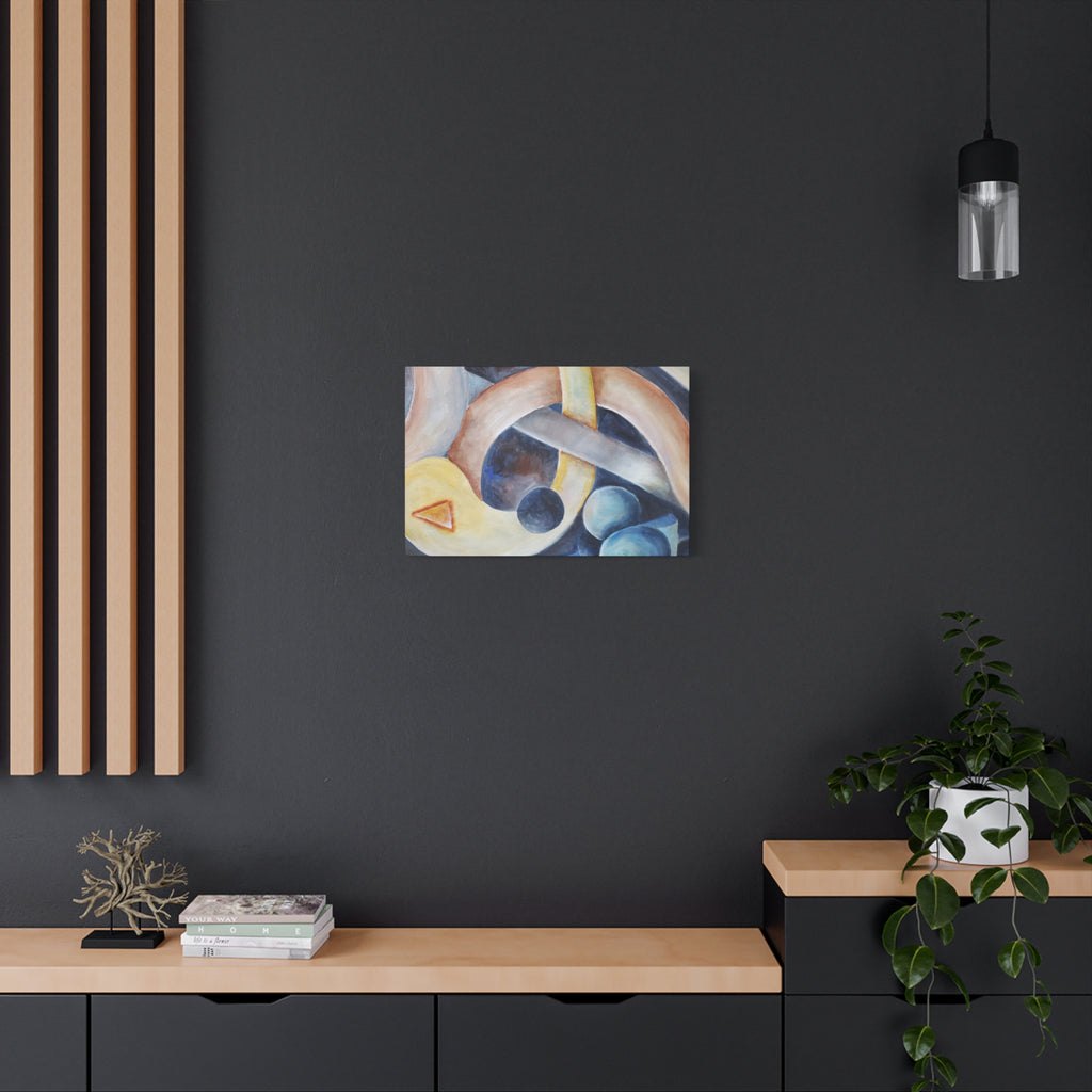 DANCE OF THE PLANETS - Abstract Musical Canvas Print — Matte Stretched Wall Art (1.25")
