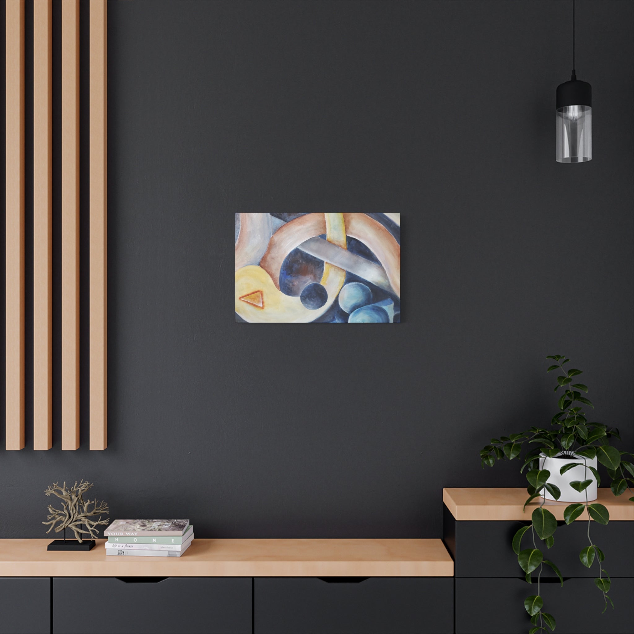 DANCE OF THE PLANETS - Abstract Musical Canvas Print — Matte Stretched Wall Art (1.25")