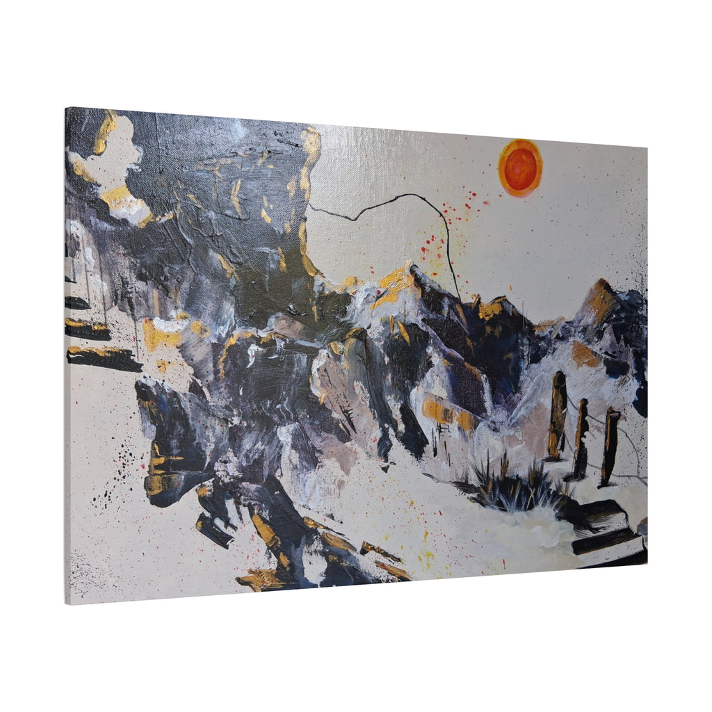 WHAT'S OVER THE RIDGE? - Abstract Desert Canvas Art – Matte Stretched 1.25"