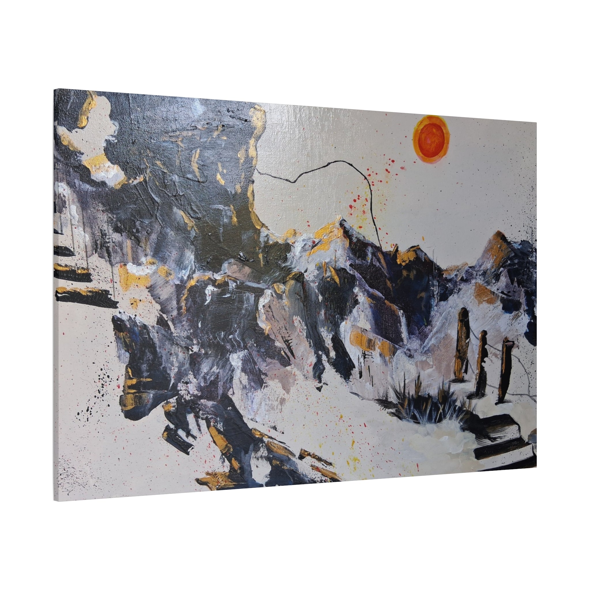 WHAT'S OVER THE RIDGE? - Abstract Desert Canvas Art – Matte Stretched 1.25"