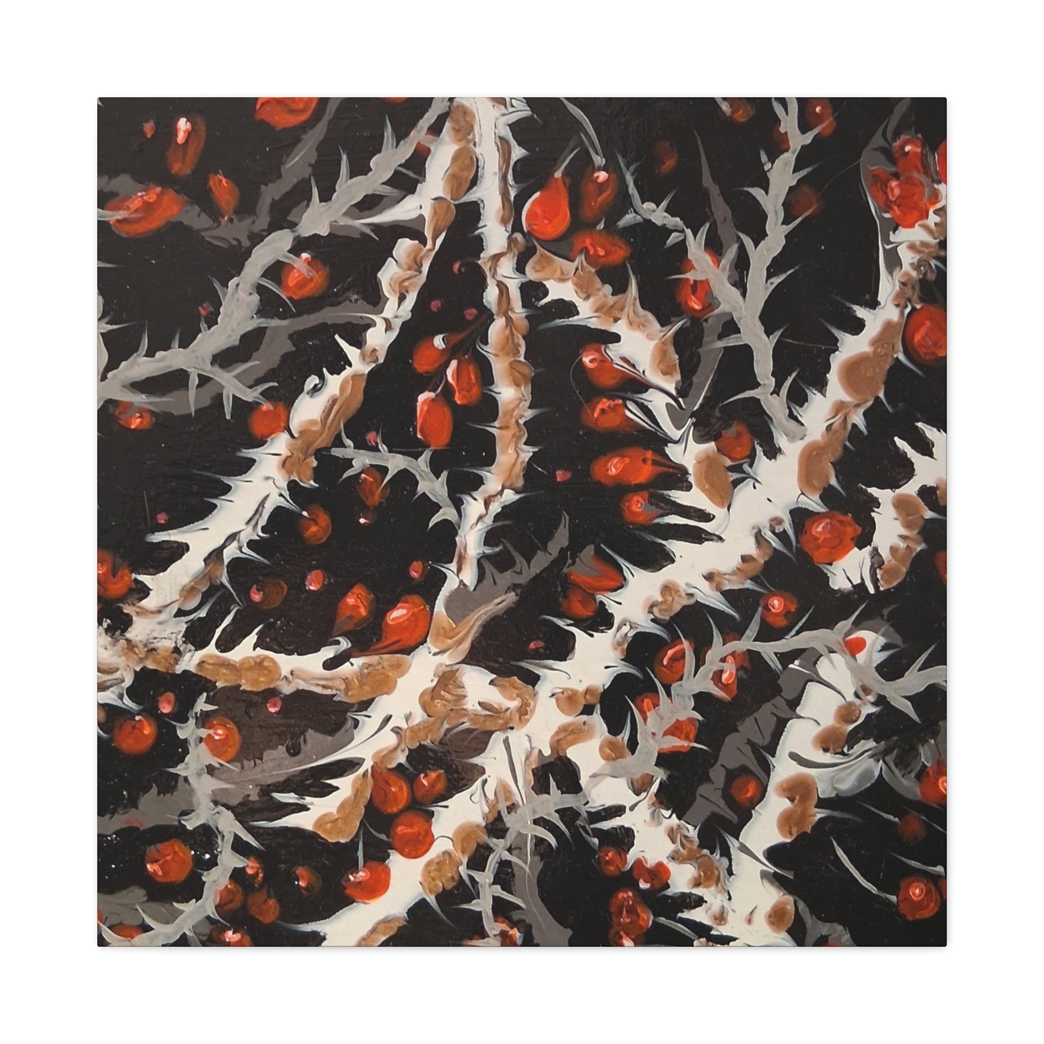 —BITTERSWEET BRAMBLE Matte. Stretched, abstract Wall Art