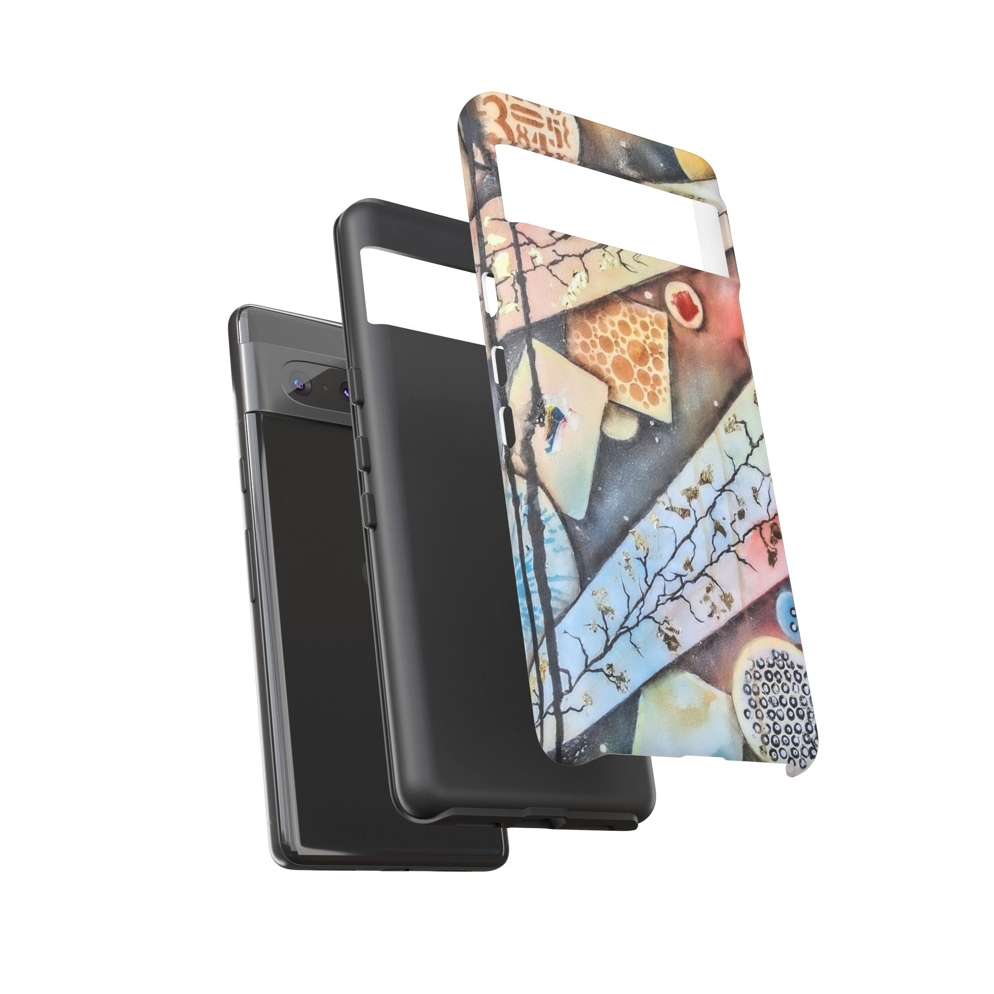GOLDEN CARTOGRAPHY OF THE UNSEEN - Artistic Botanical Phone Case – Watercolor Nature Pattern Tough Case