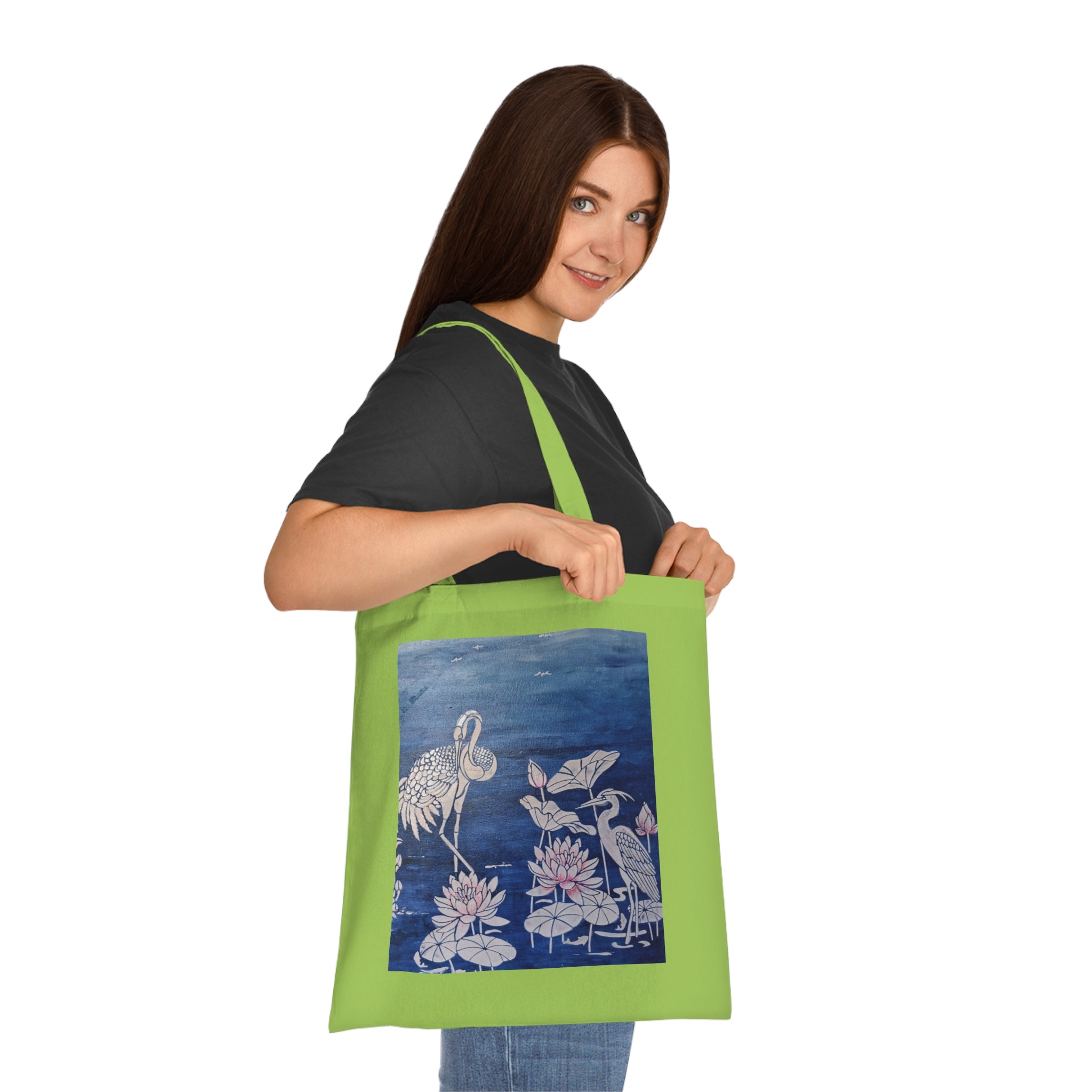 Floral Crane Tote