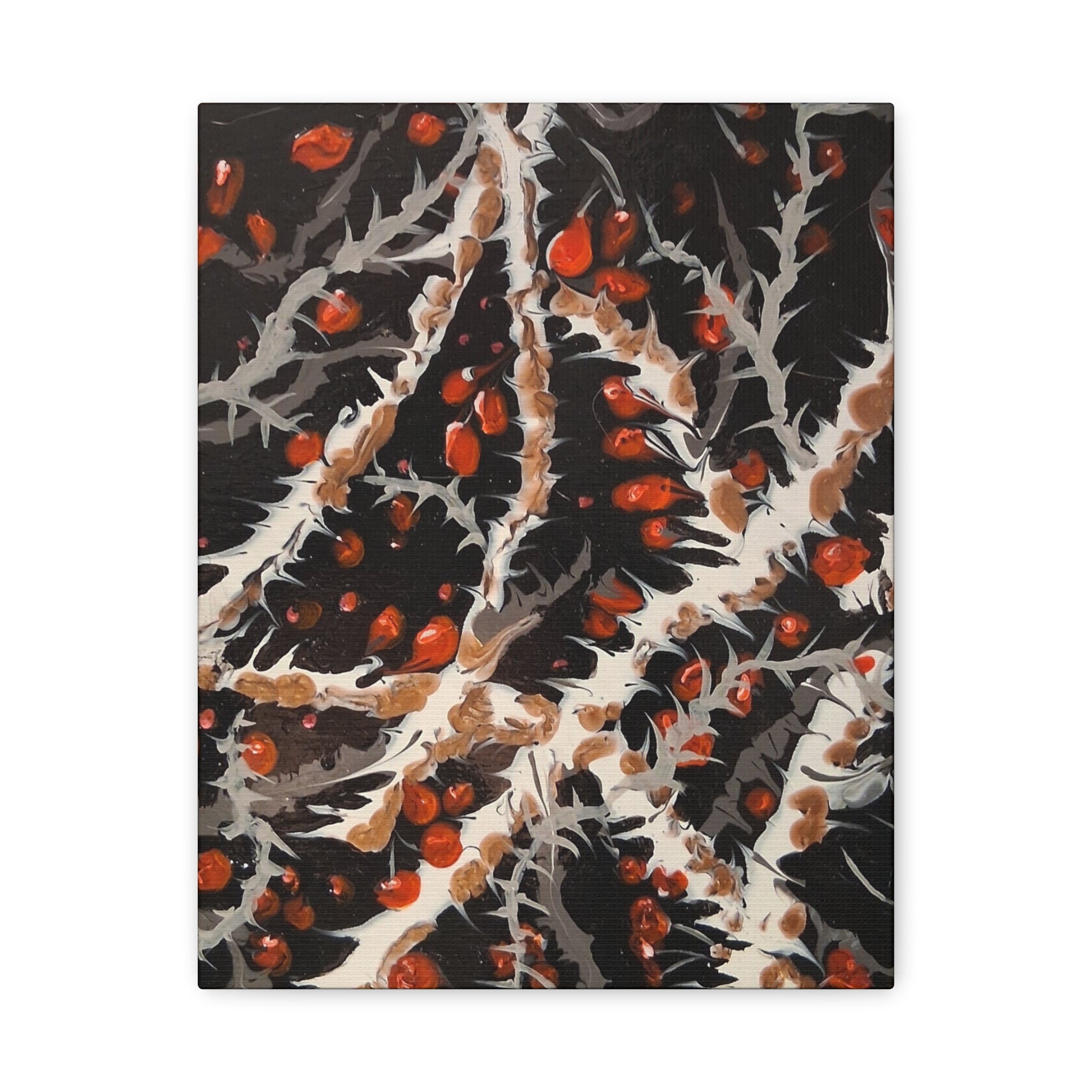—BITTERSWEET BRAMBLE Matte. Stretched, abstract Wall Art