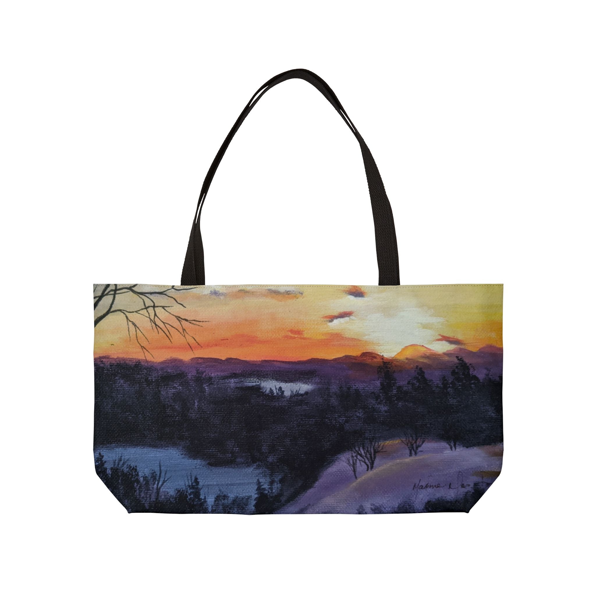 EVENING IN THE SHANDOAH VALLEY - Sunset Winter Landscape Weekender Tote Bag