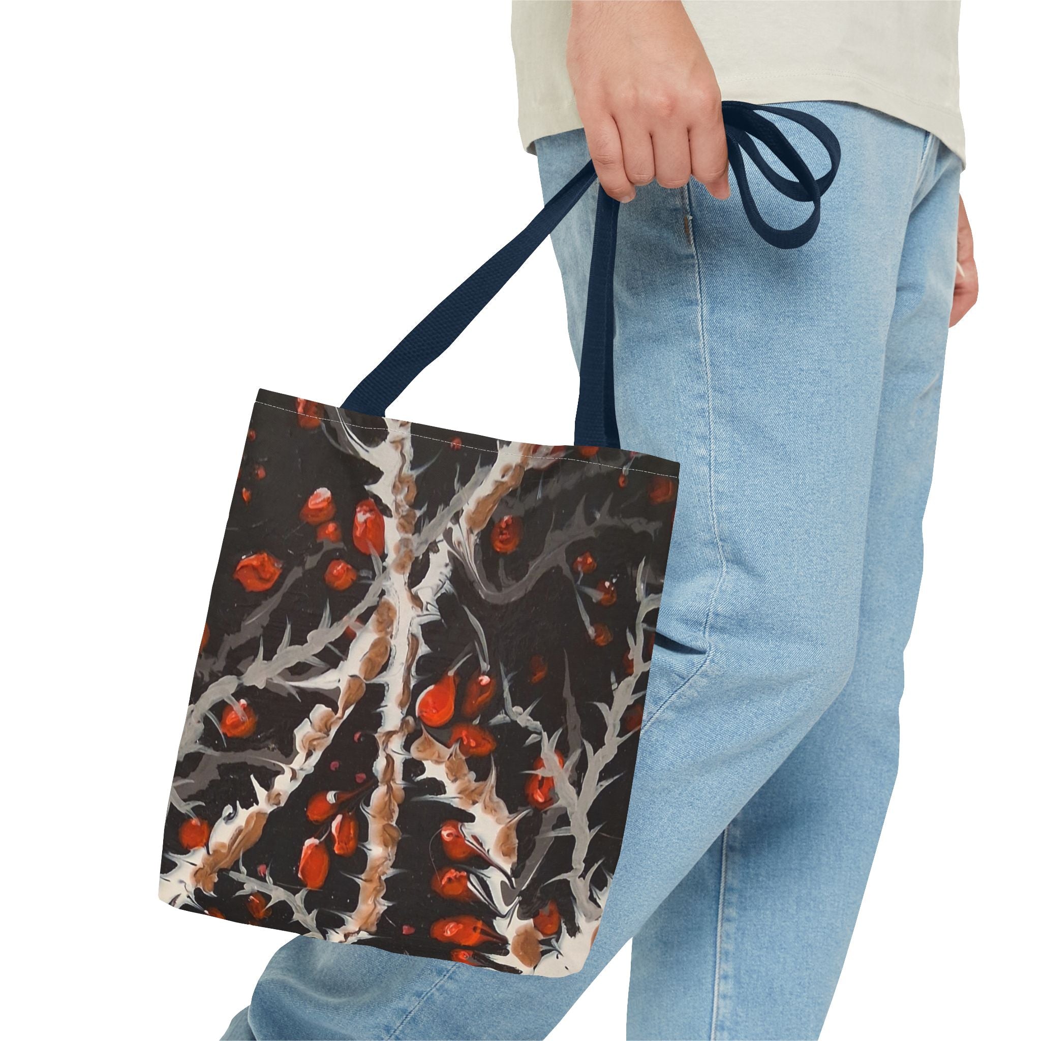 BITTERSWEET BRAMBLE - Botanical Berry Tote Bag – Autumn Berries All-Over Print Tote