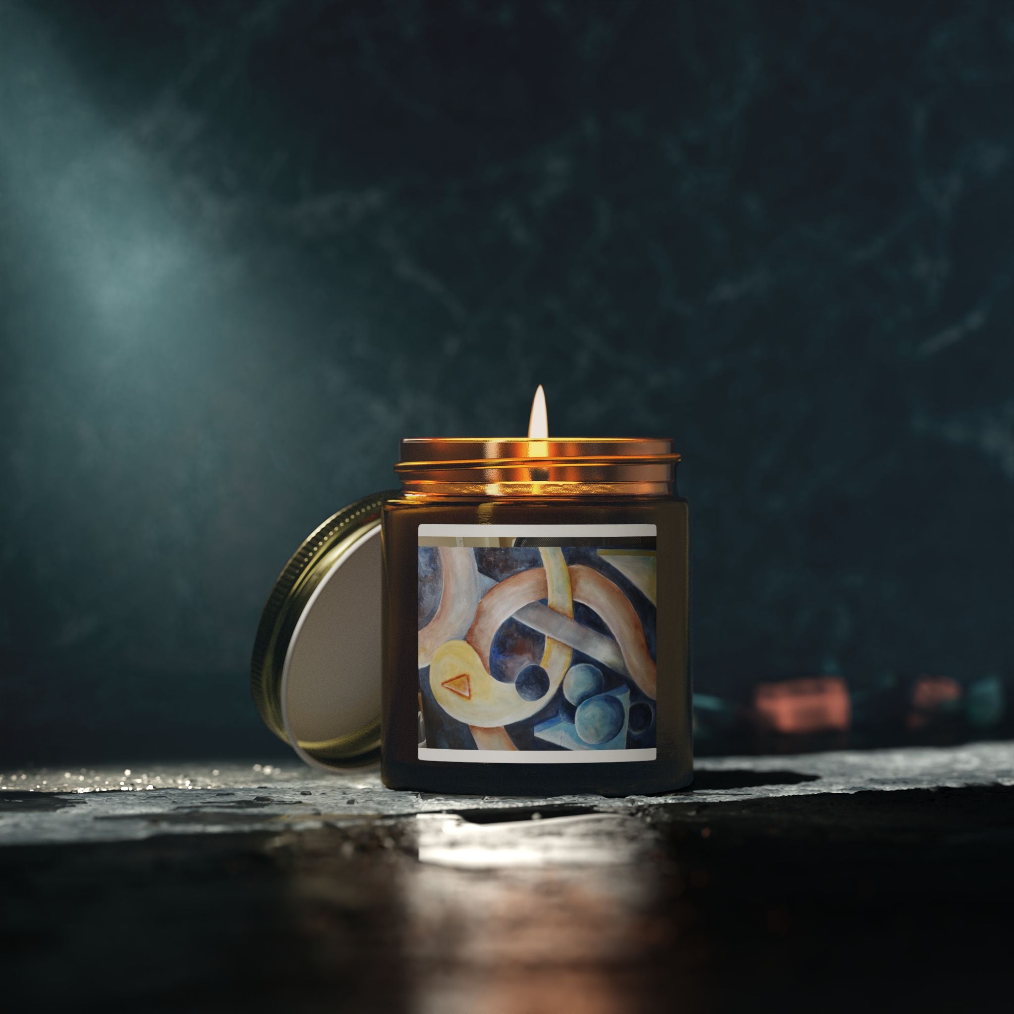 DANCE OF THE PLANETS - Coconut Apricot Scented Candle — Hand-Poured Soy Wax (4oz & 9oz)