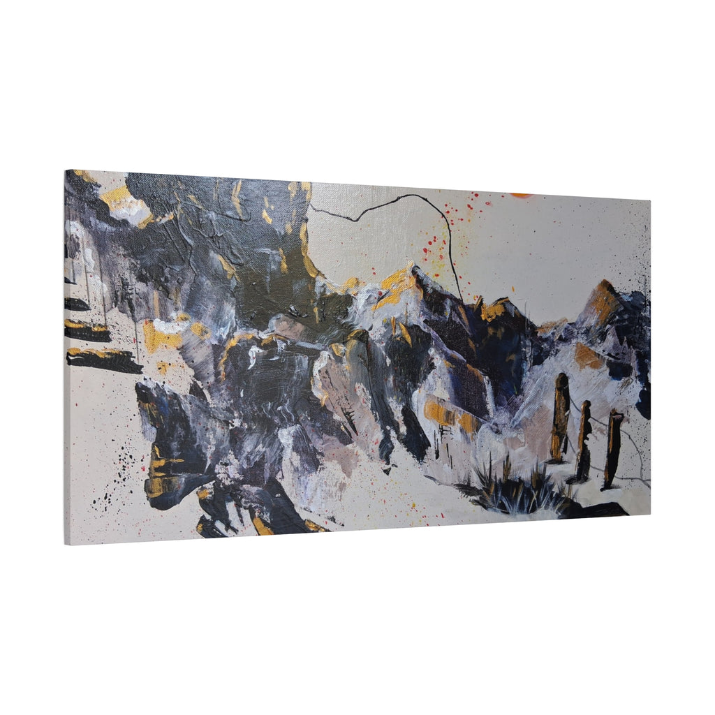 WHAT'S OVER THE RIDGE? - Abstract Desert Canvas Art – Matte Stretched 1.25"