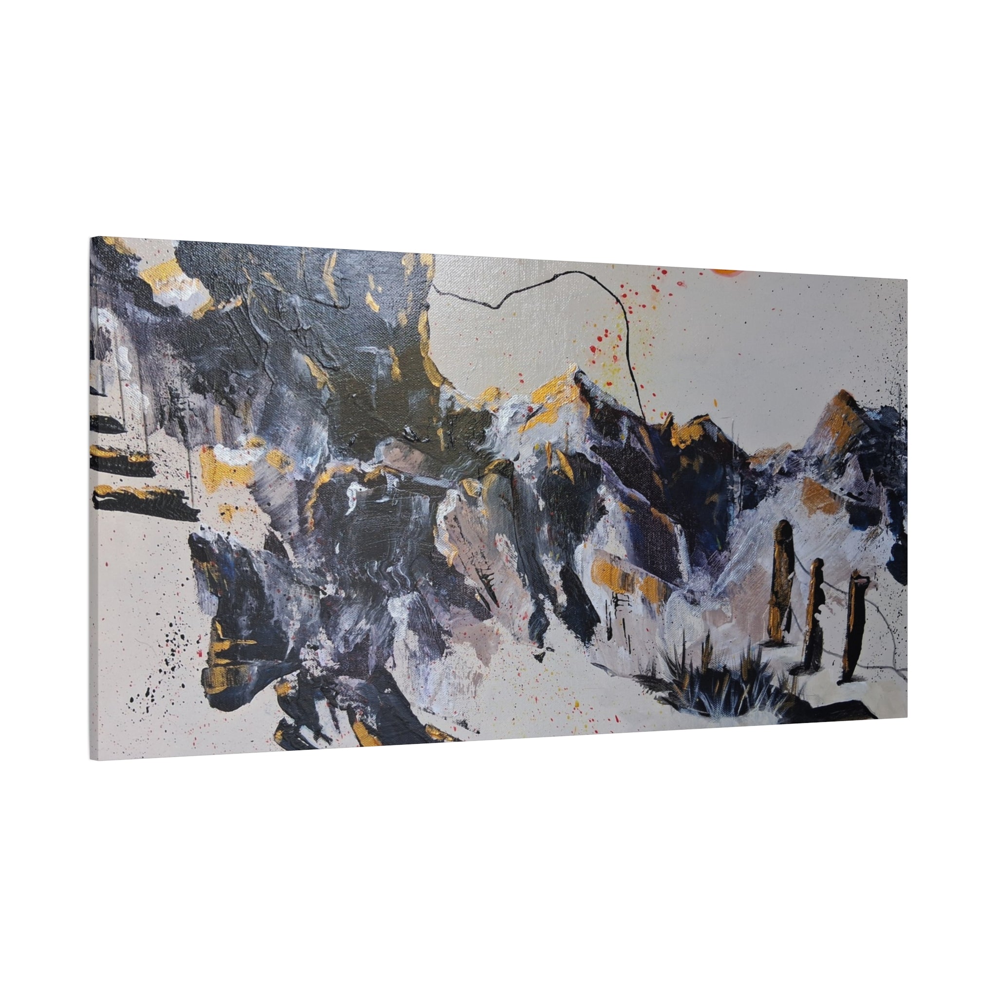 WHAT'S OVER THE RIDGE? - Abstract Desert Canvas Art – Matte Stretched 1.25"