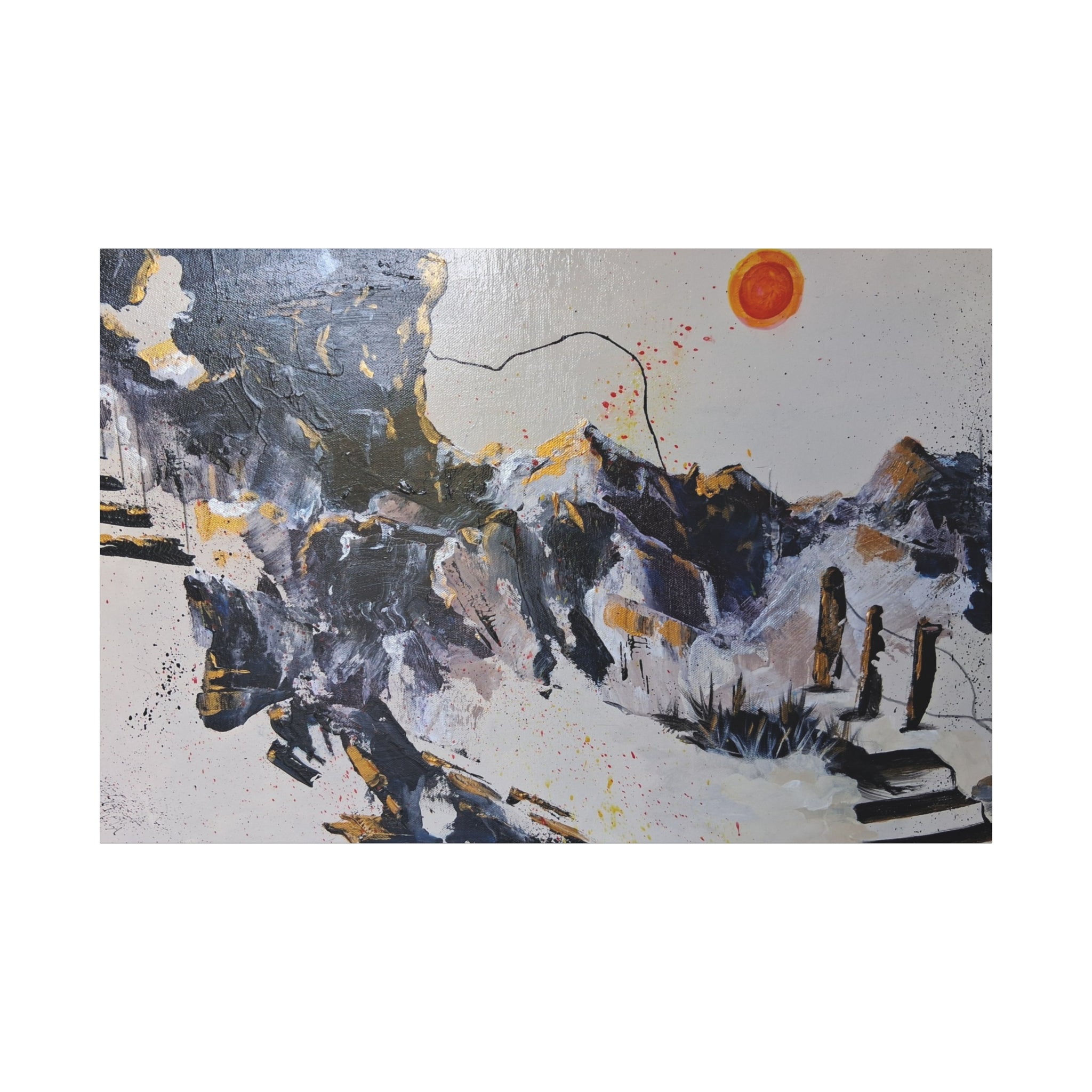 WHAT'S OVER THE RIDGE? - Abstract Desert Canvas Art – Matte Stretched 1.25"