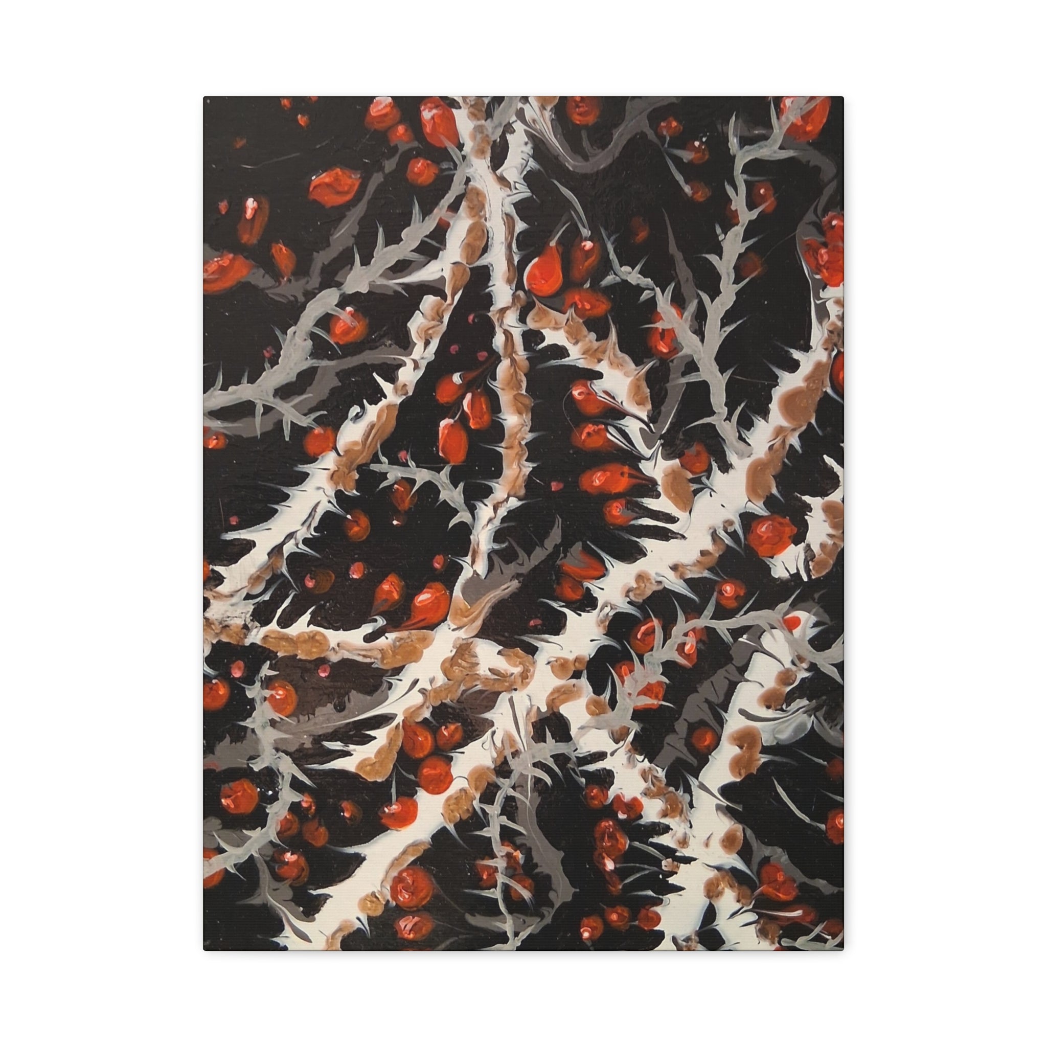 —BITTERSWEET BRAMBLE Matte. Stretched, abstract Wall Art