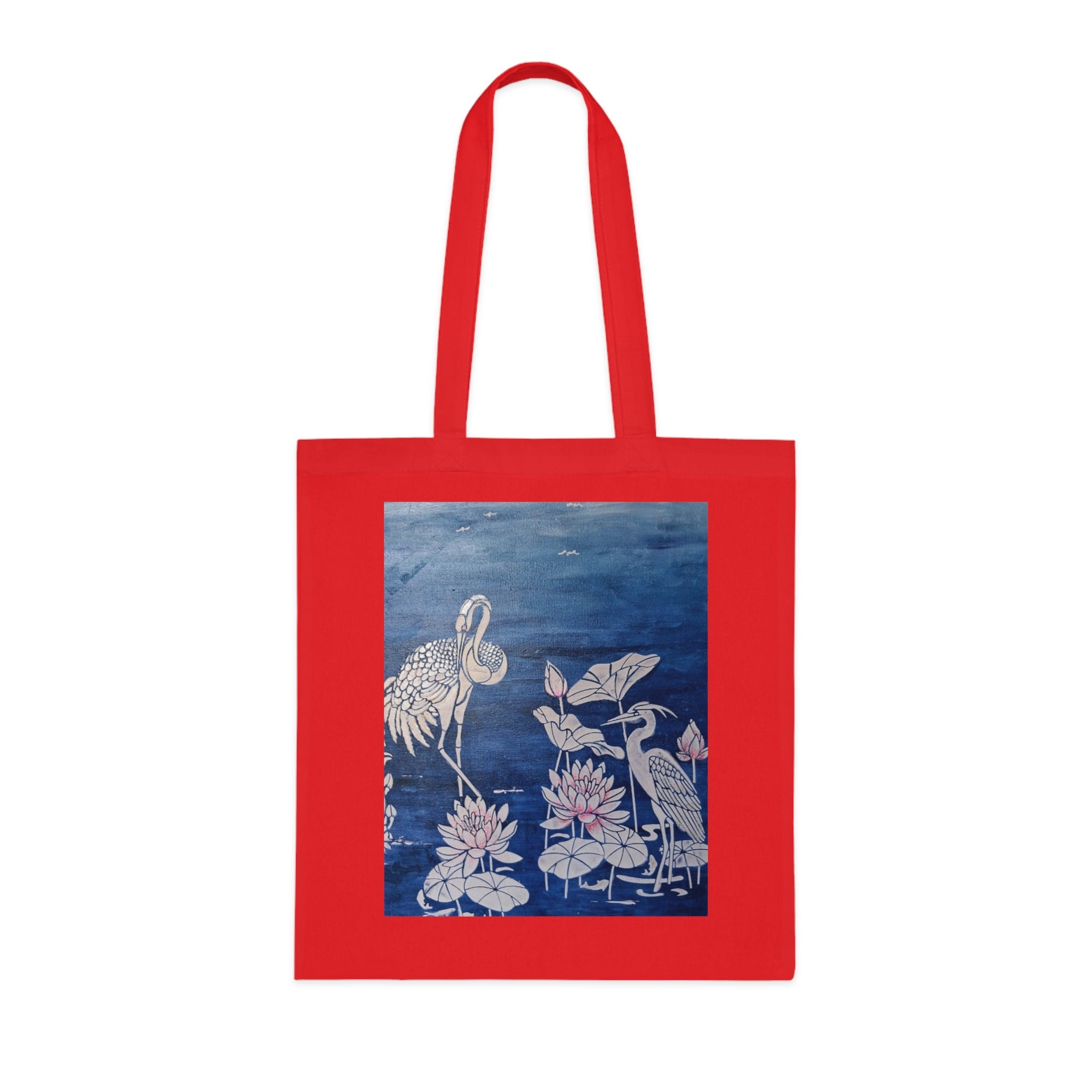 Floral Crane Tote