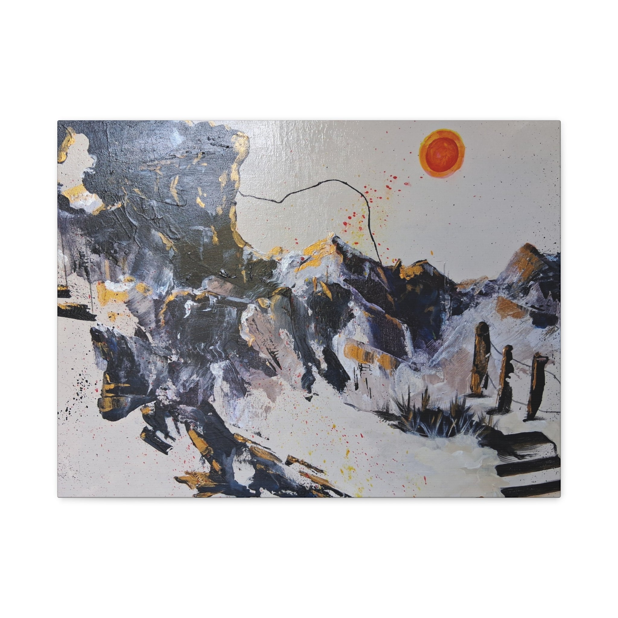 WHAT'S OVER THE RIDGE? - Abstract Desert Canvas Art – Matte Stretched 1.25"