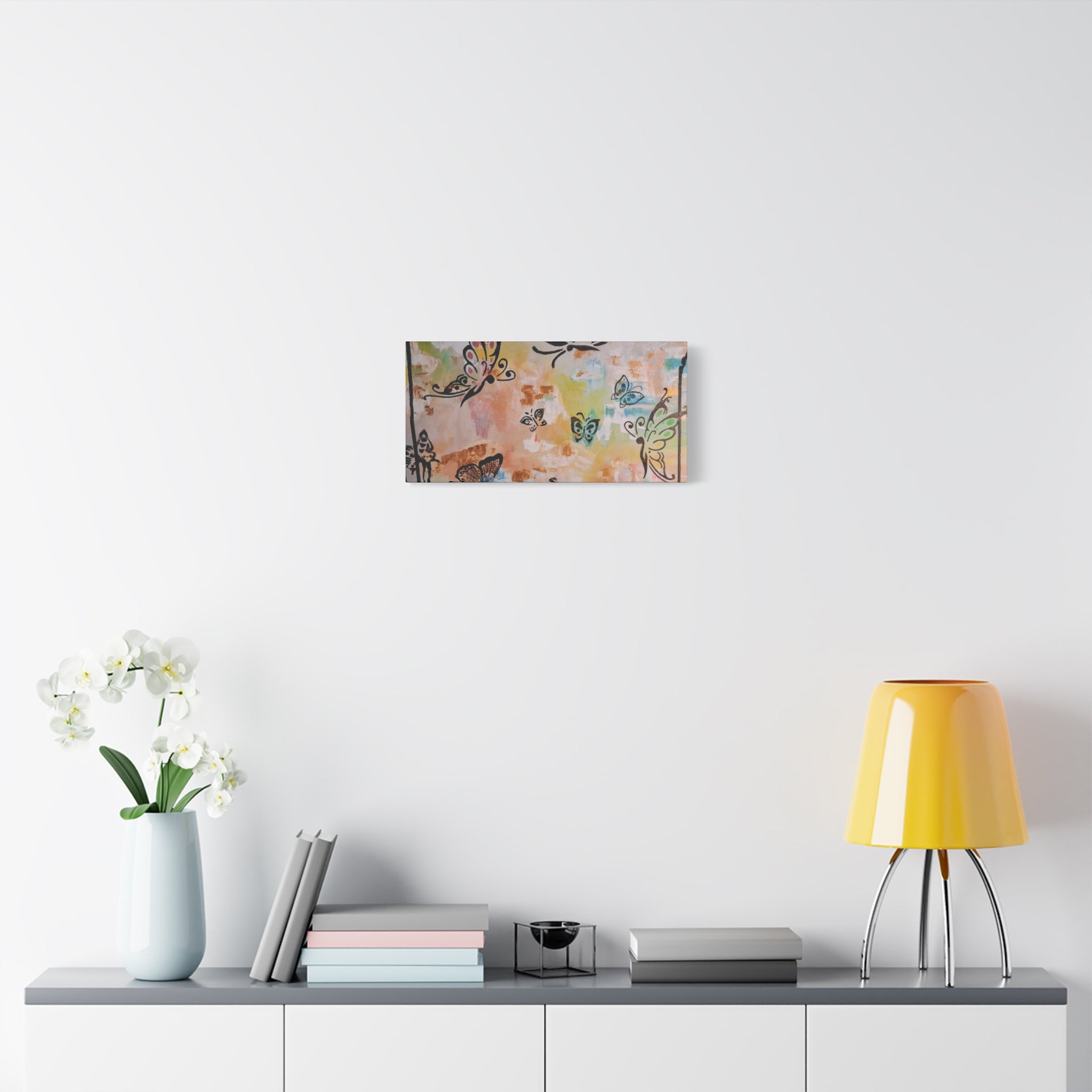 GUARDIANS OF THE FLOWERS - Butterfly Abstract Matte Canvas Wall Art – Stretched 1.25"Deep