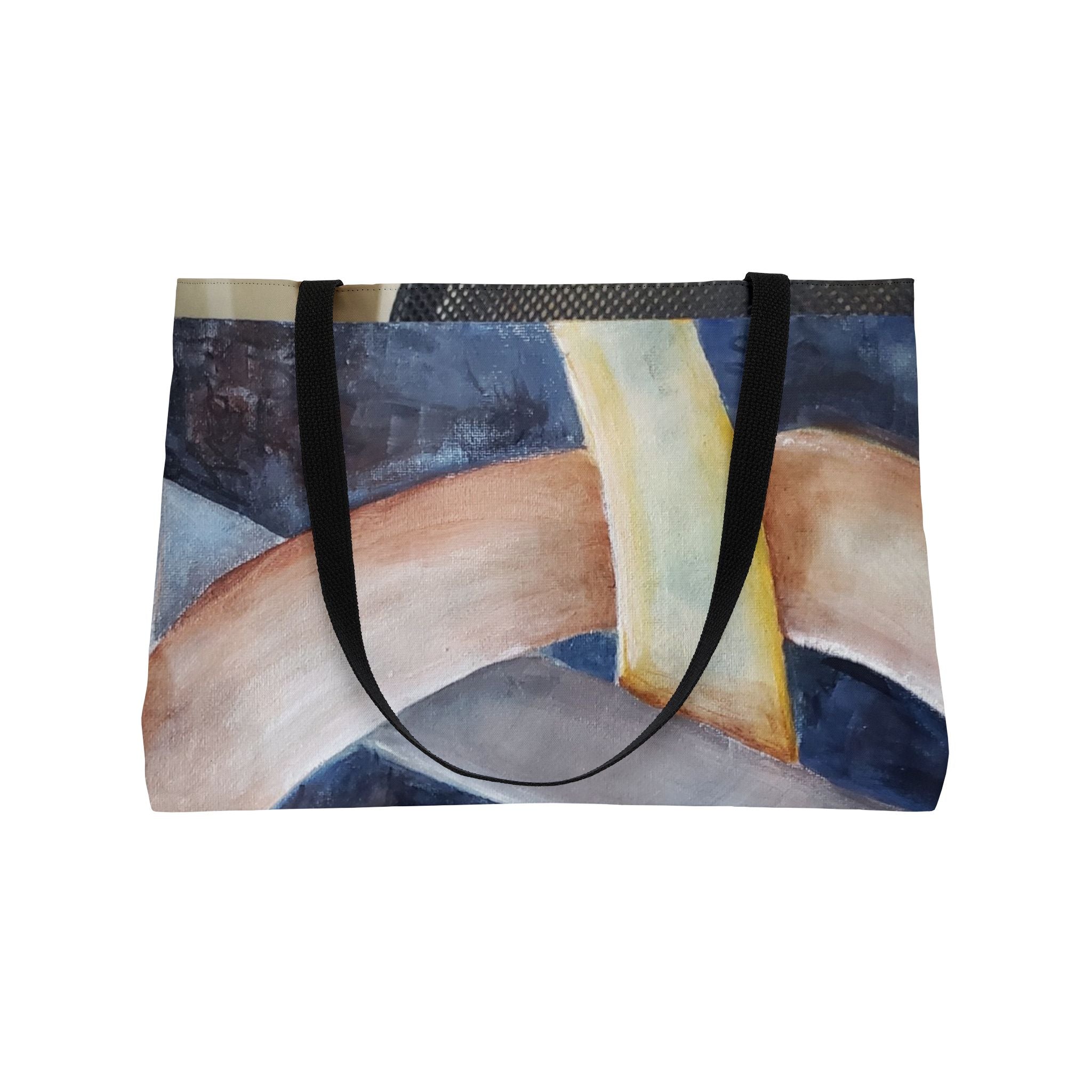 DANCE OF THE PLANETS - Abstract Nautical Weekender Tote Bag – Ocean Bubbles Beach Travel Bag