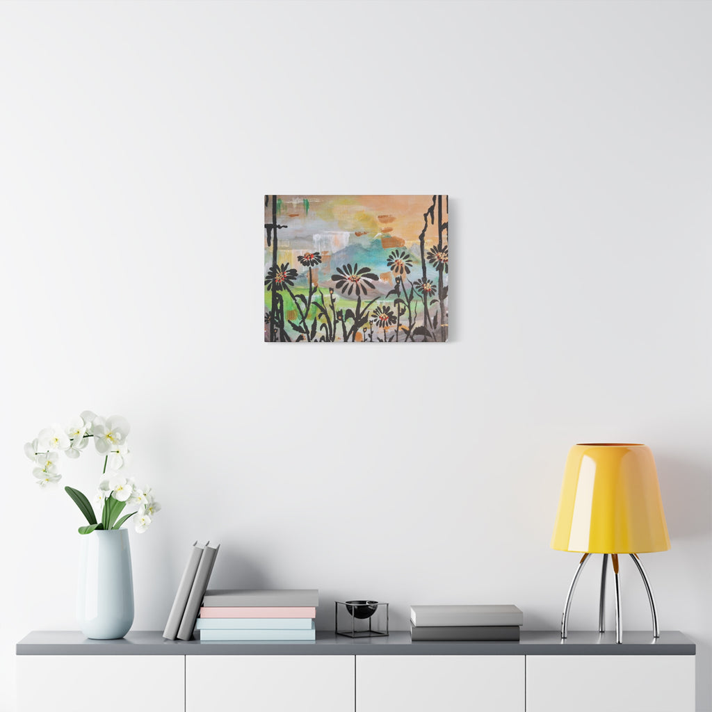 GUARDIANS OF THE WIND - Daisy Meadow Abstract Matte Canvas Wall Art