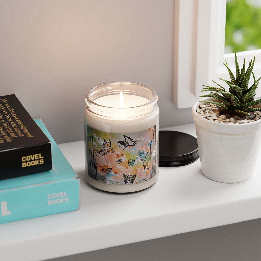 GUUARDIANS OF THE FLOWERS - Butterfly Garden Soy Candle - 9oz Scented Jar