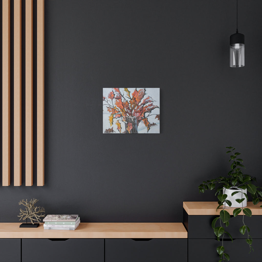 RENEWEL- NORTH LAKE NY - Autumn Leaves Canvas Wall Art — Stretched Matte Canvas