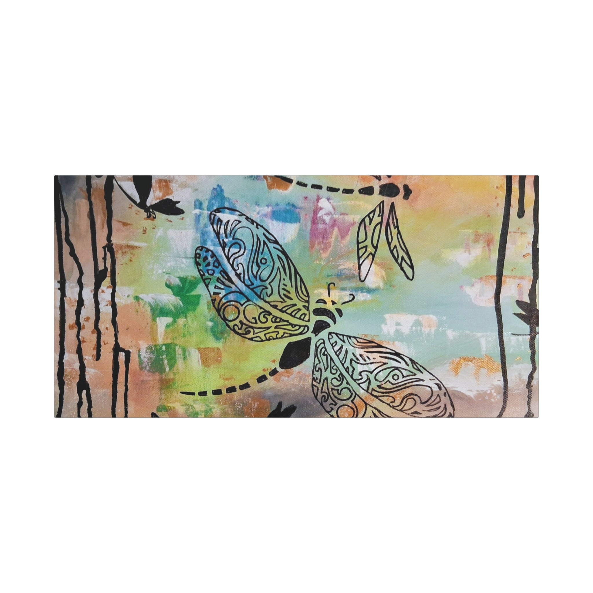 GUARDIANS OF THE LAND - DRAGONFLYS - Matte Canvas, Stretched, 1.25" Depth.