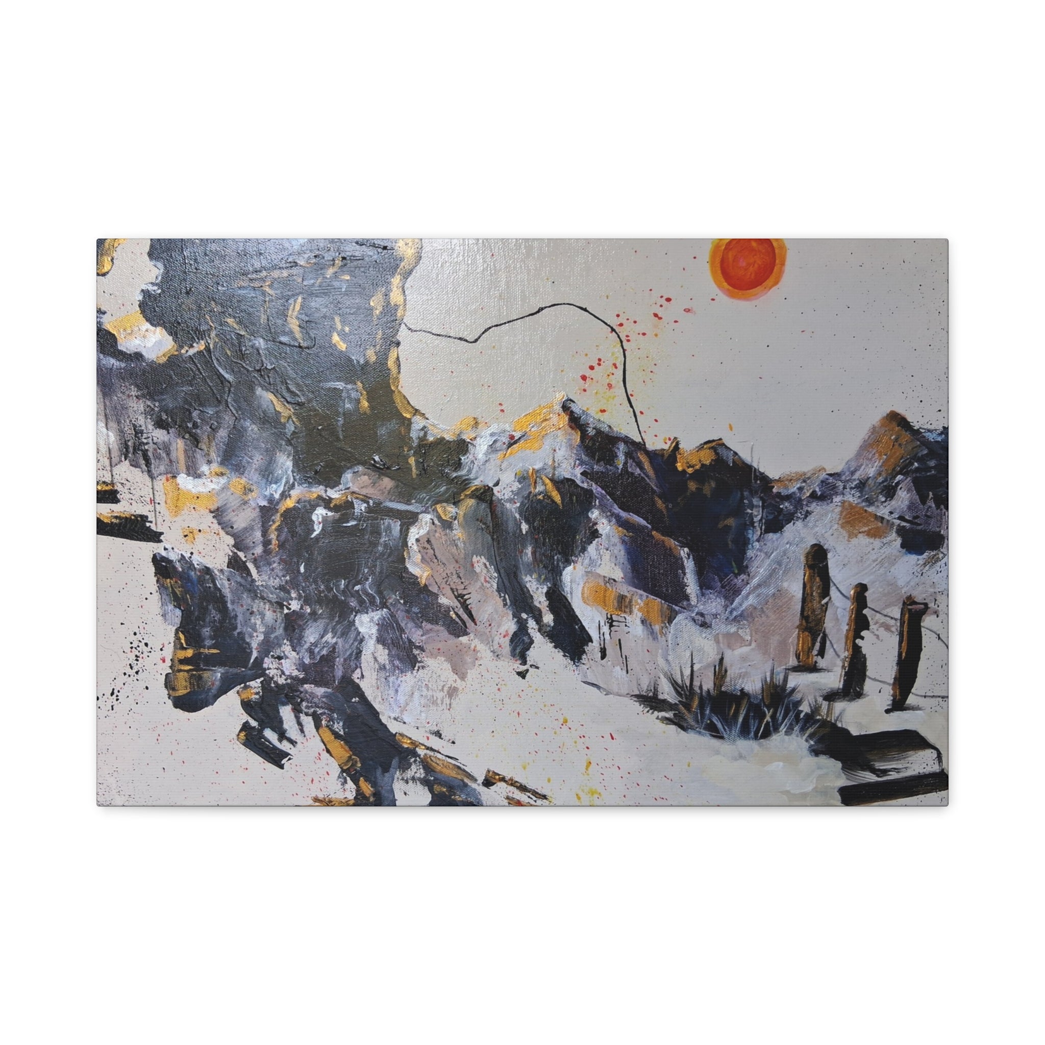 WHAT'S OVER THE RIDGE? - Abstract Desert Canvas Art – Matte Stretched 1.25"