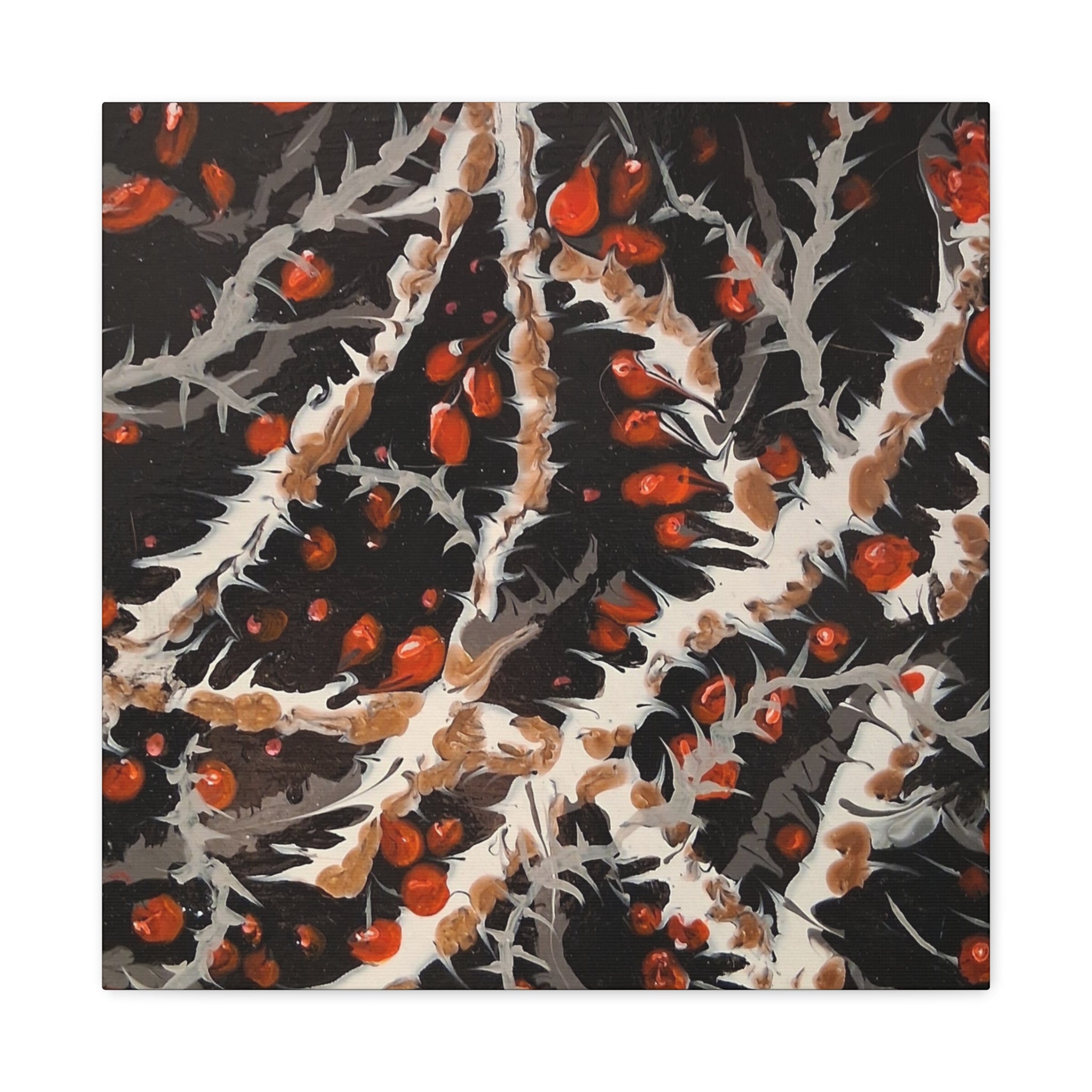 —BITTERSWEET BRAMBLE Matte. Stretched, abstract Wall Art