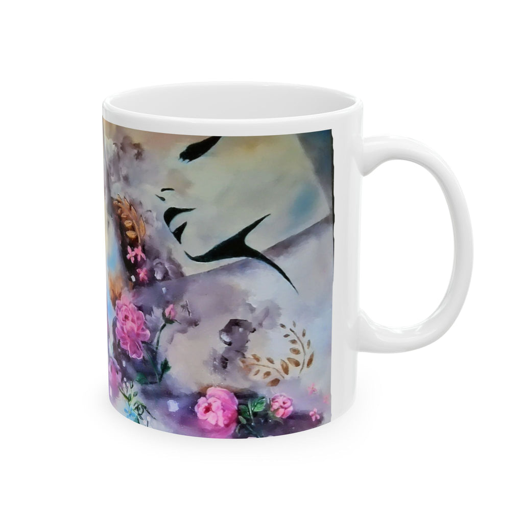 Floral Watercolor Ceramic Mug — Pastel Bloom Tea & Coffee Cup (11oz, 15oz)