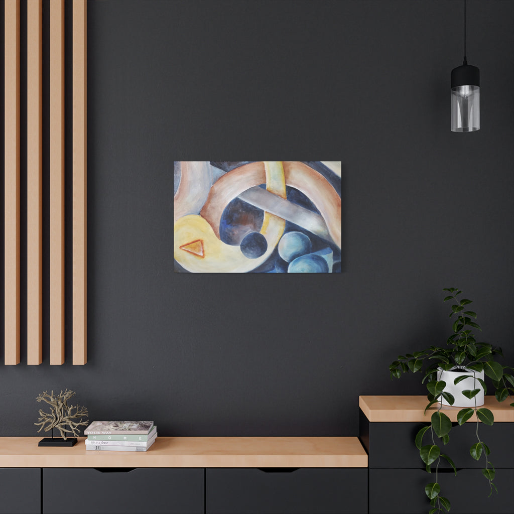 DANCE OF THE PLANETS - Abstract Musical Canvas Print — Matte Stretched Wall Art (1.25")