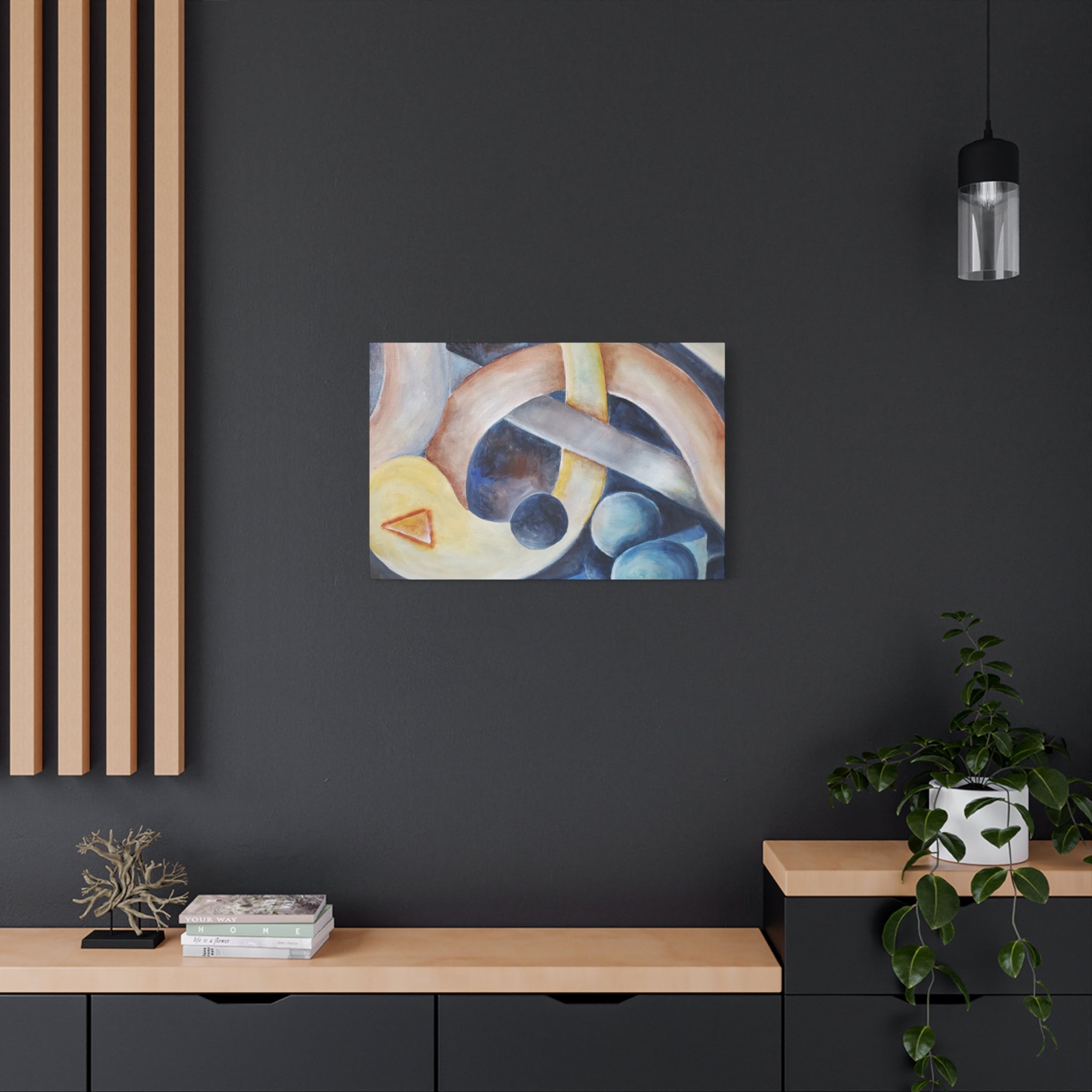 DANCE OF THE PLANETS - Abstract Musical Canvas Print — Matte Stretched Wall Art (1.25")