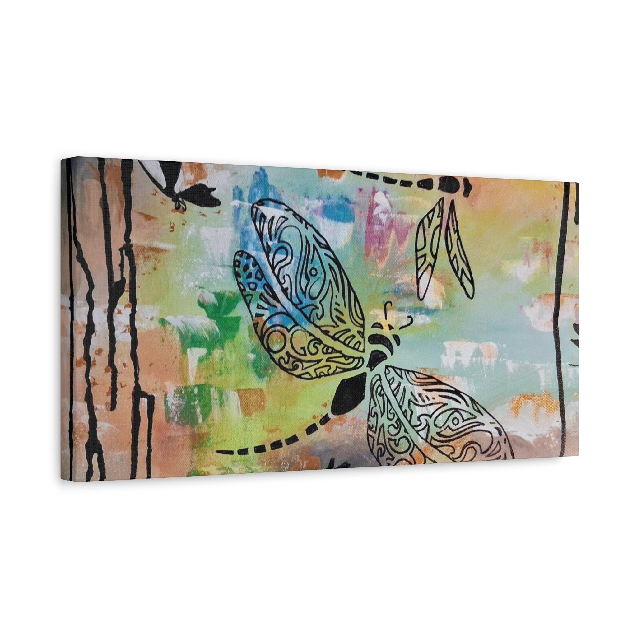 GUARDIANS OF THE LAND - DRAGONFLYS - Matte Canvas, Stretched, 1.25" Depth.