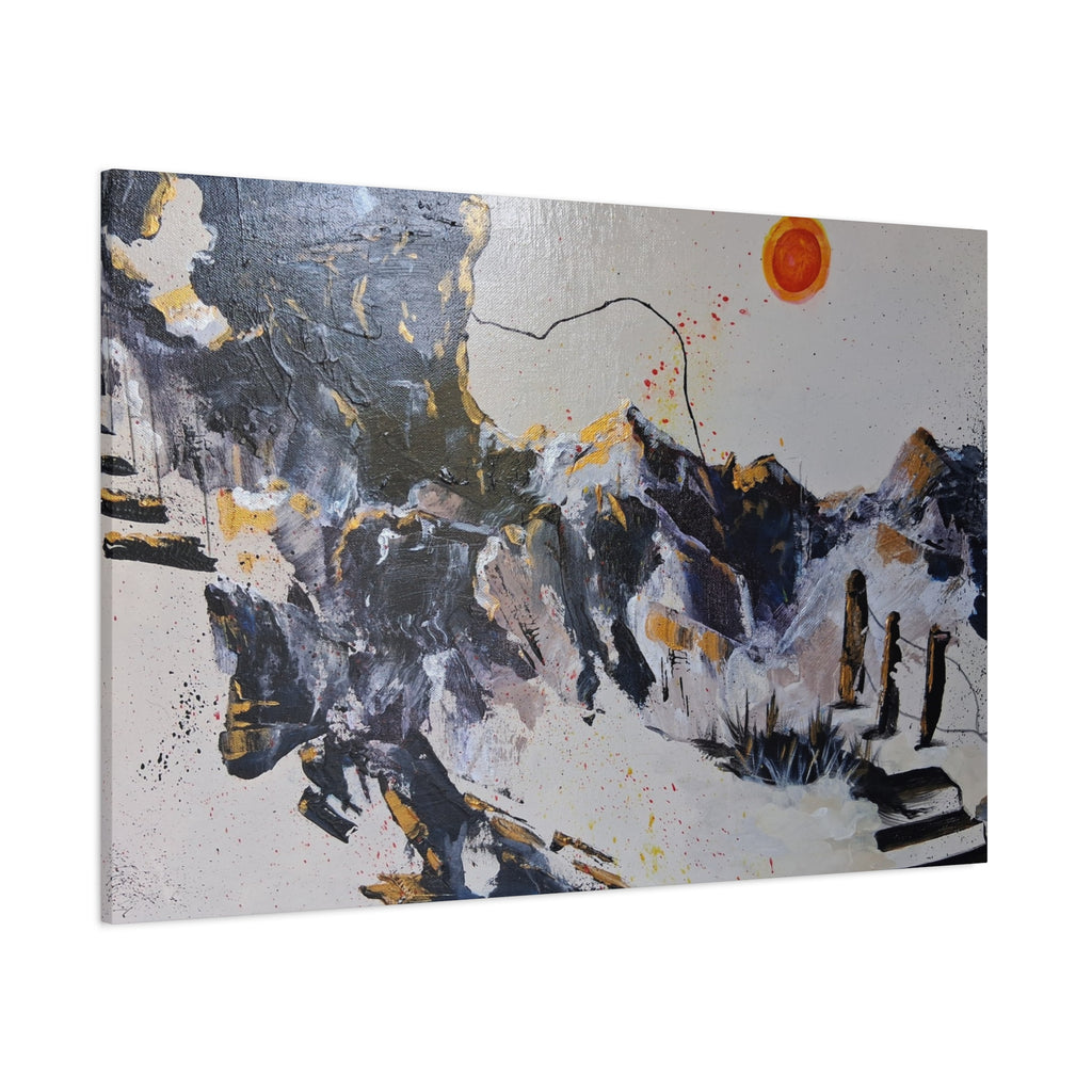 WHAT'S OVER THE RIDGE? - Abstract Desert Canvas Art – Matte Stretched 1.25"
