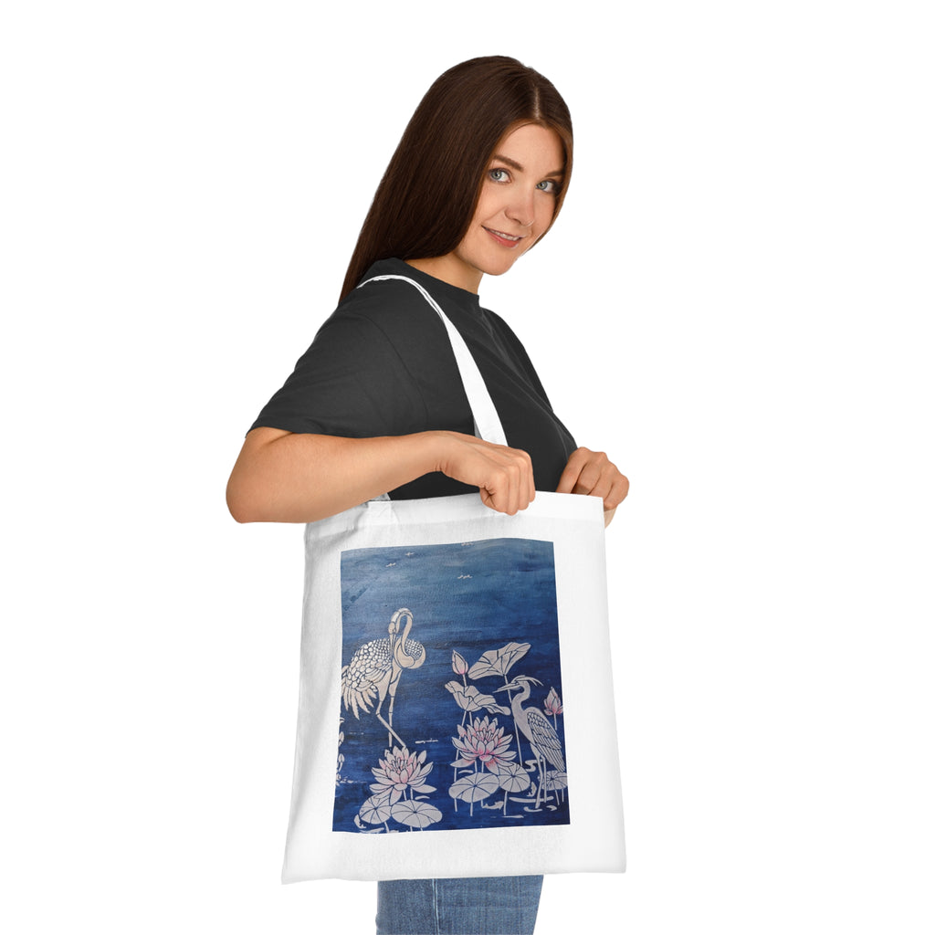 Floral Crane Tote
