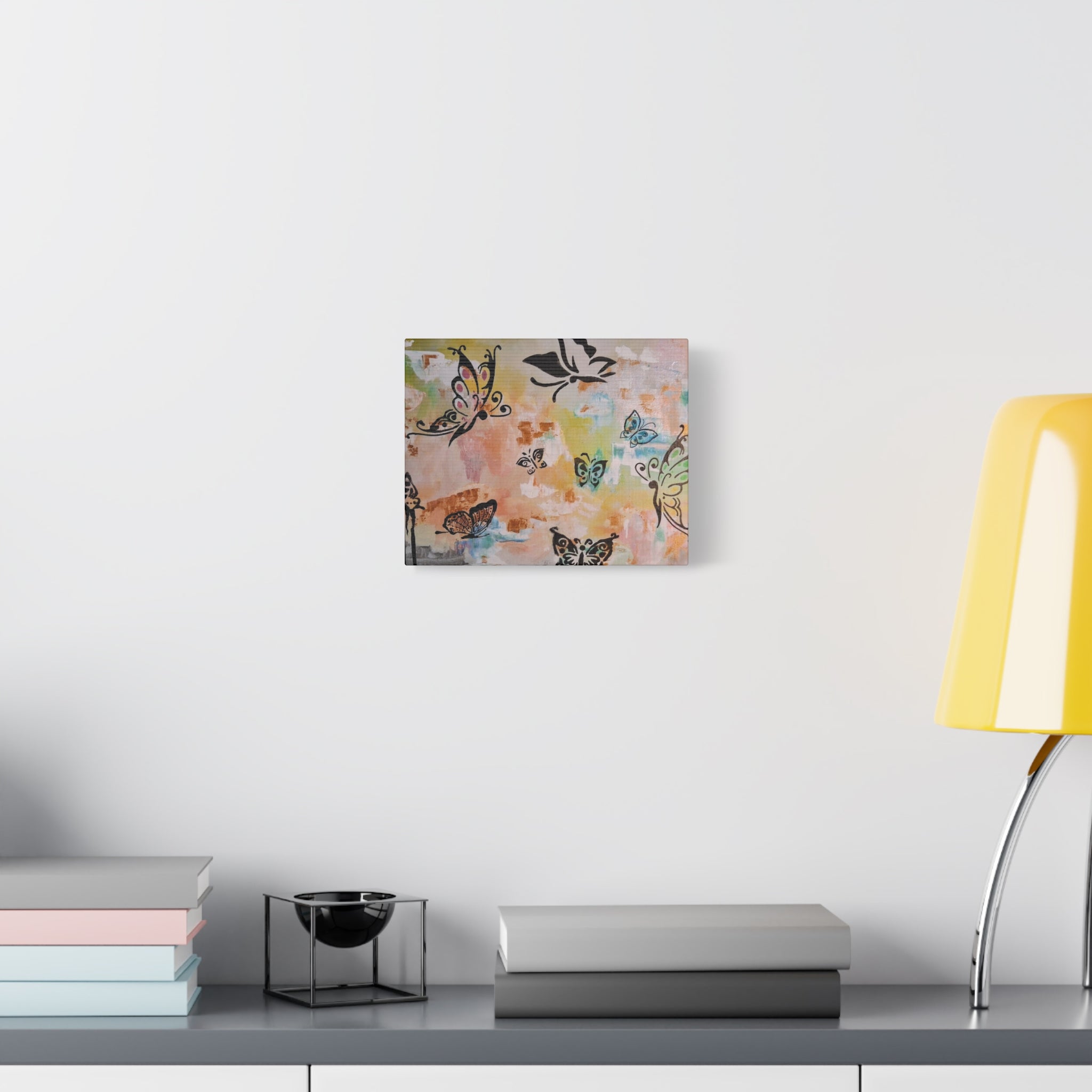 GUARDIANS OF THE FLOWERS - Butterfly Abstract Matte Canvas Wall Art – Stretched 1.25"Deep