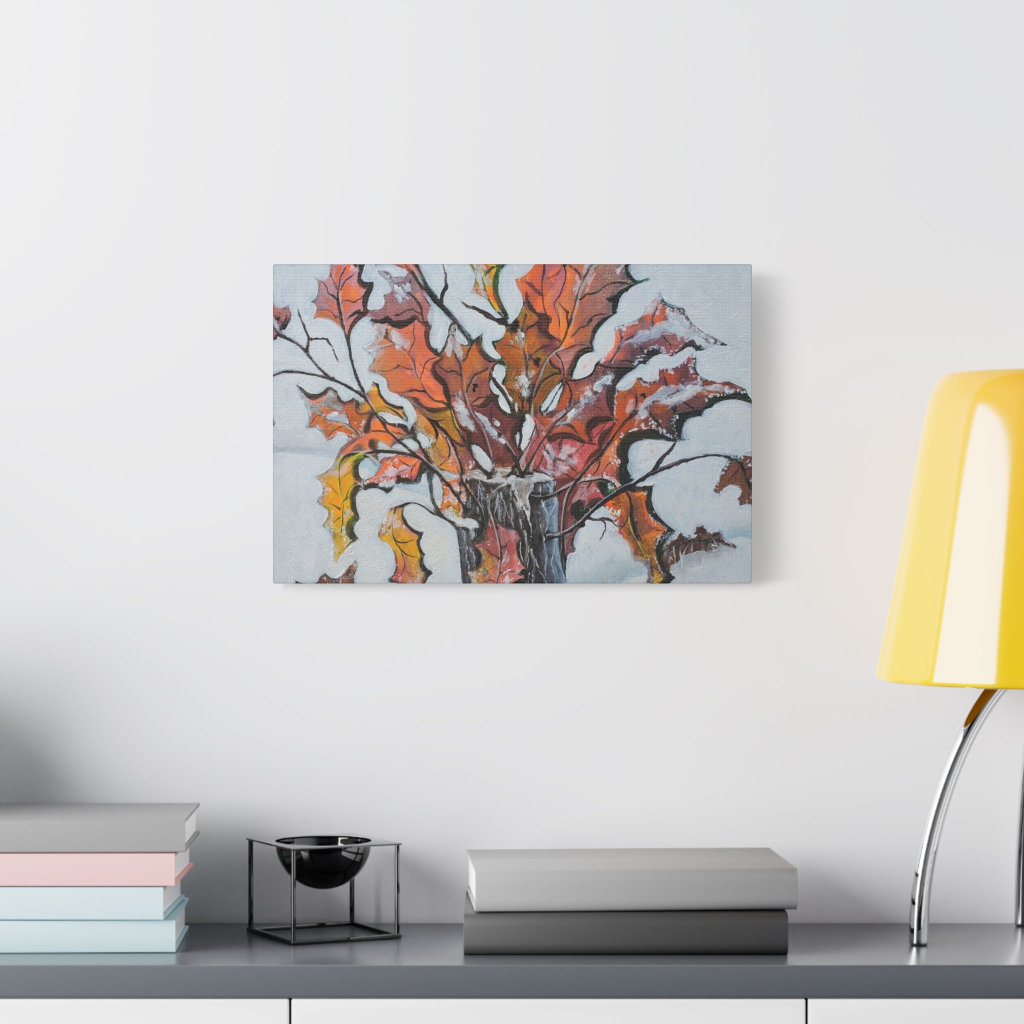 RENEWEL- NORTH LAKE NY - Autumn Leaves Canvas Wall Art — Stretched Matte Canvas