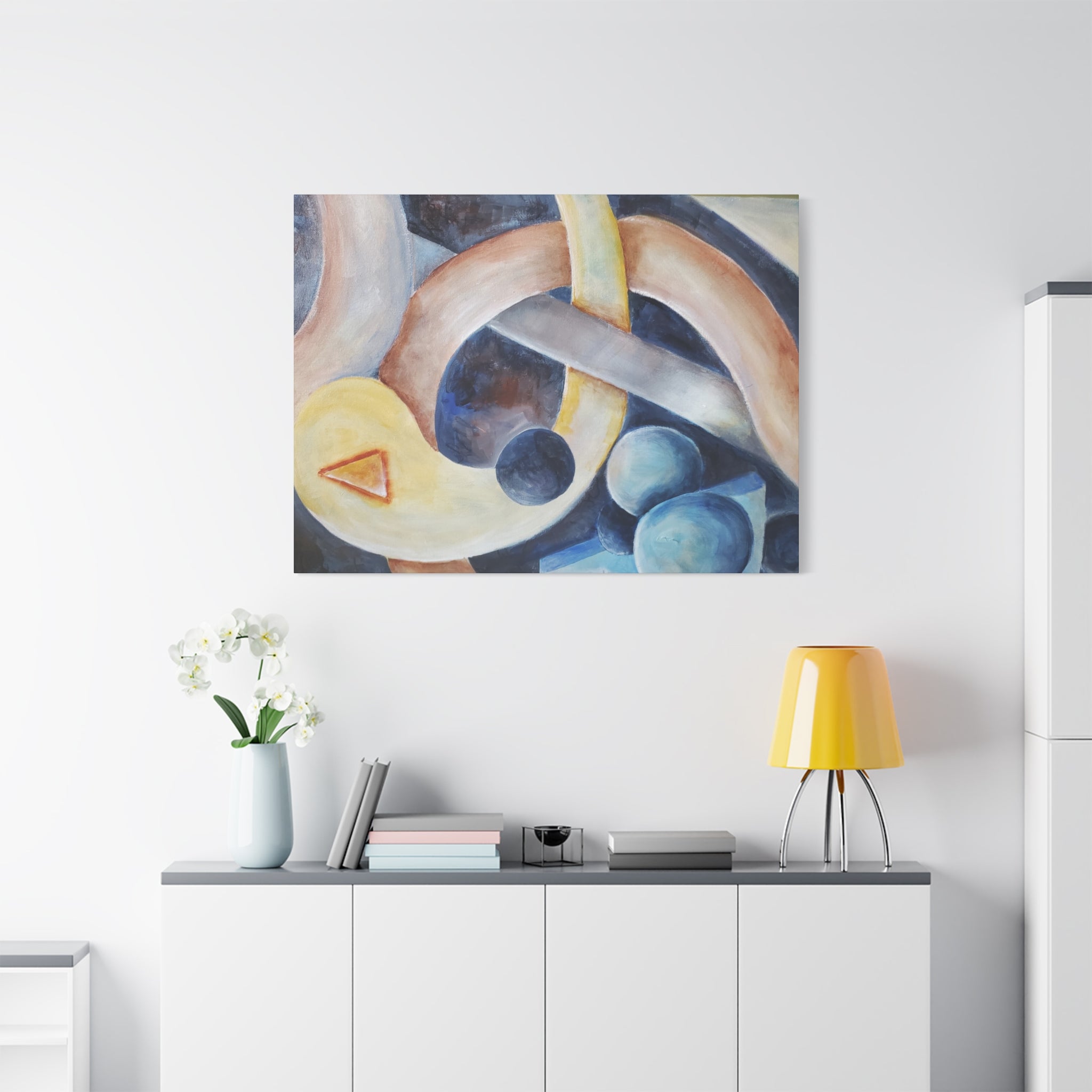 DANCE OF THE PLANETS - Abstract Musical Canvas Print — Matte Stretched Wall Art (1.25")