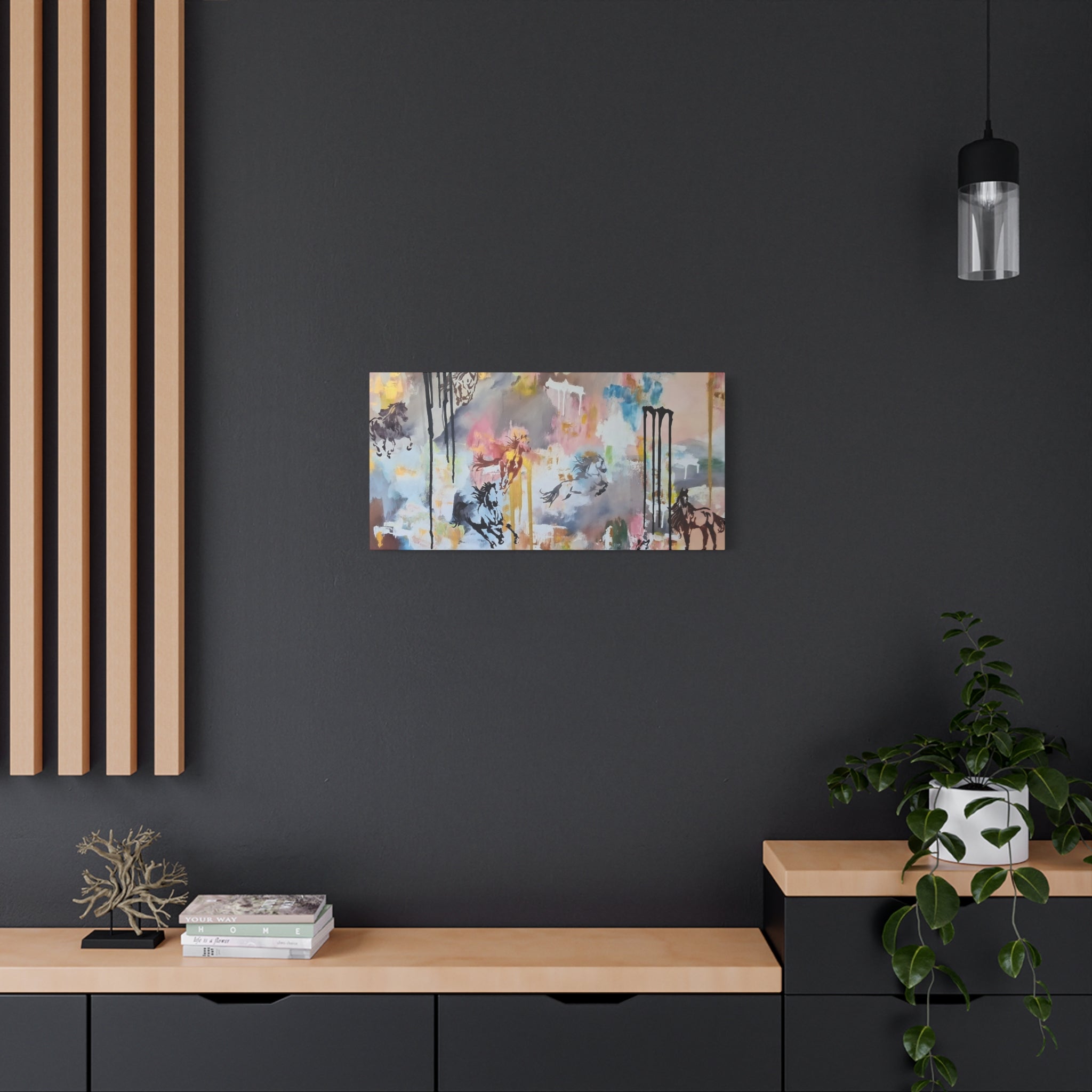 GUARDIANS OF THE QUIET PLAINS - Abstract Gallop Canvas Print — Matte Stretched Wall Art