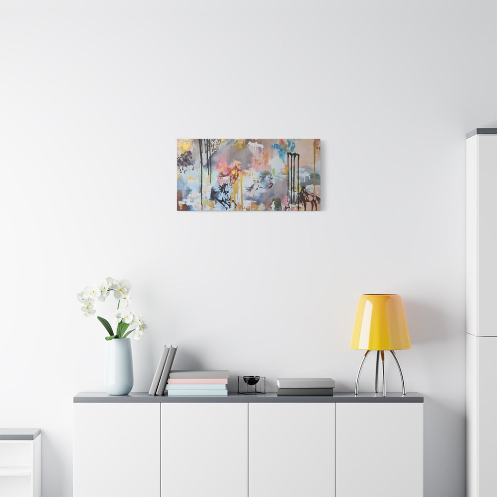 GUARDIANS OF THE QUIET PLAINS - Abstract Gallop Canvas Print — Matte Stretched Wall Art