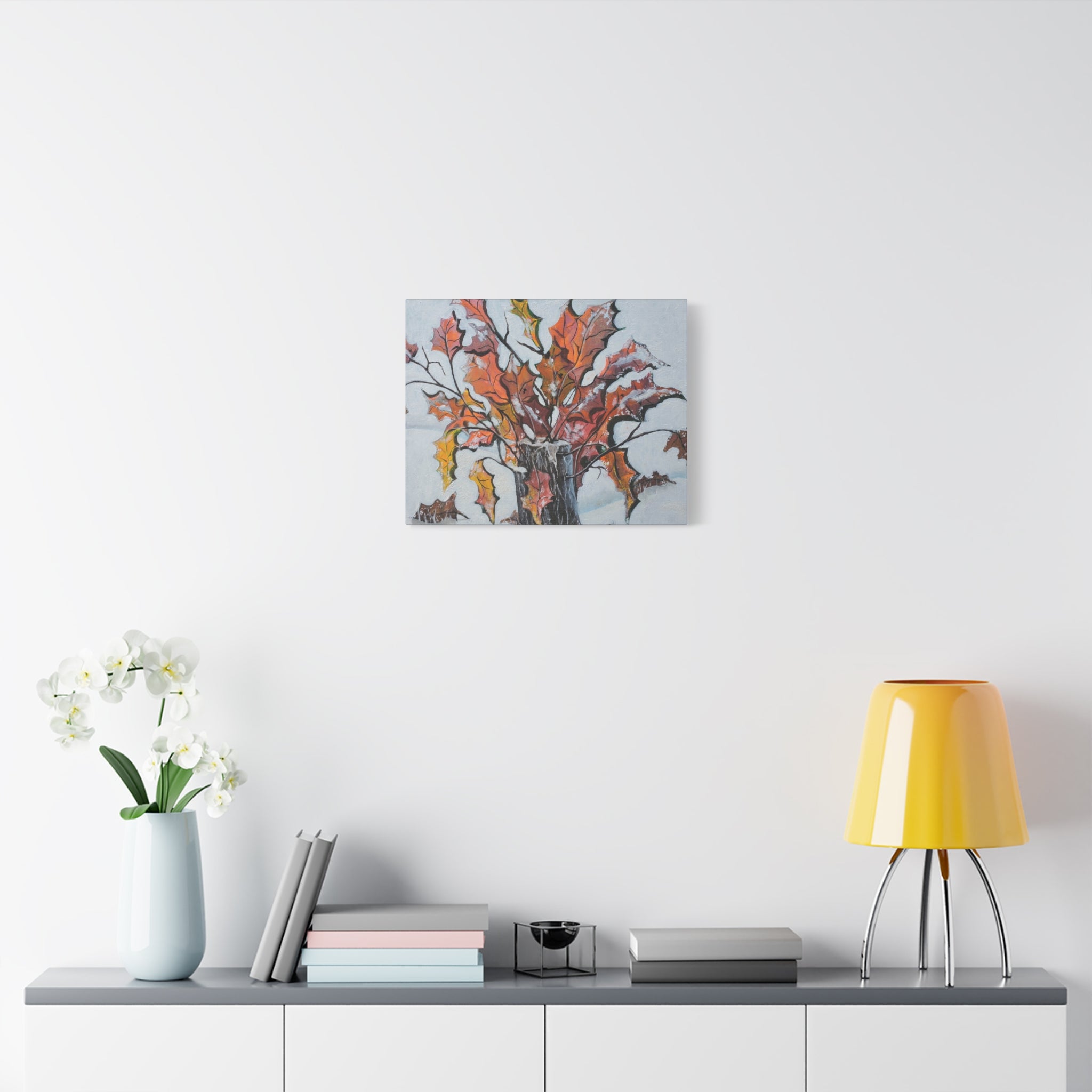 RENEWEL- NORTH LAKE NY - Autumn Leaves Canvas Wall Art — Stretched Matte Canvas