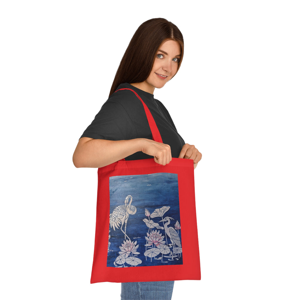 Floral Crane Tote