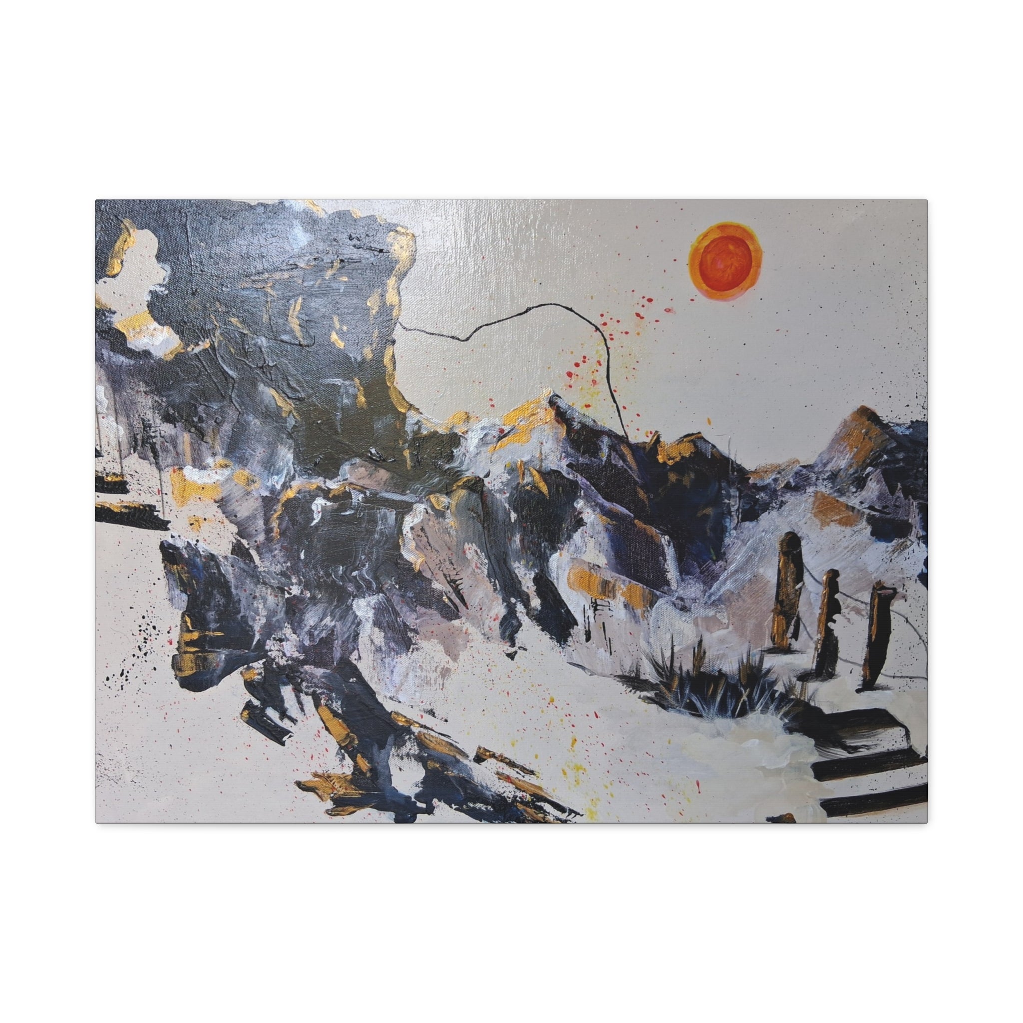 WHAT'S OVER THE RIDGE? - Abstract Desert Canvas Art – Matte Stretched 1.25"