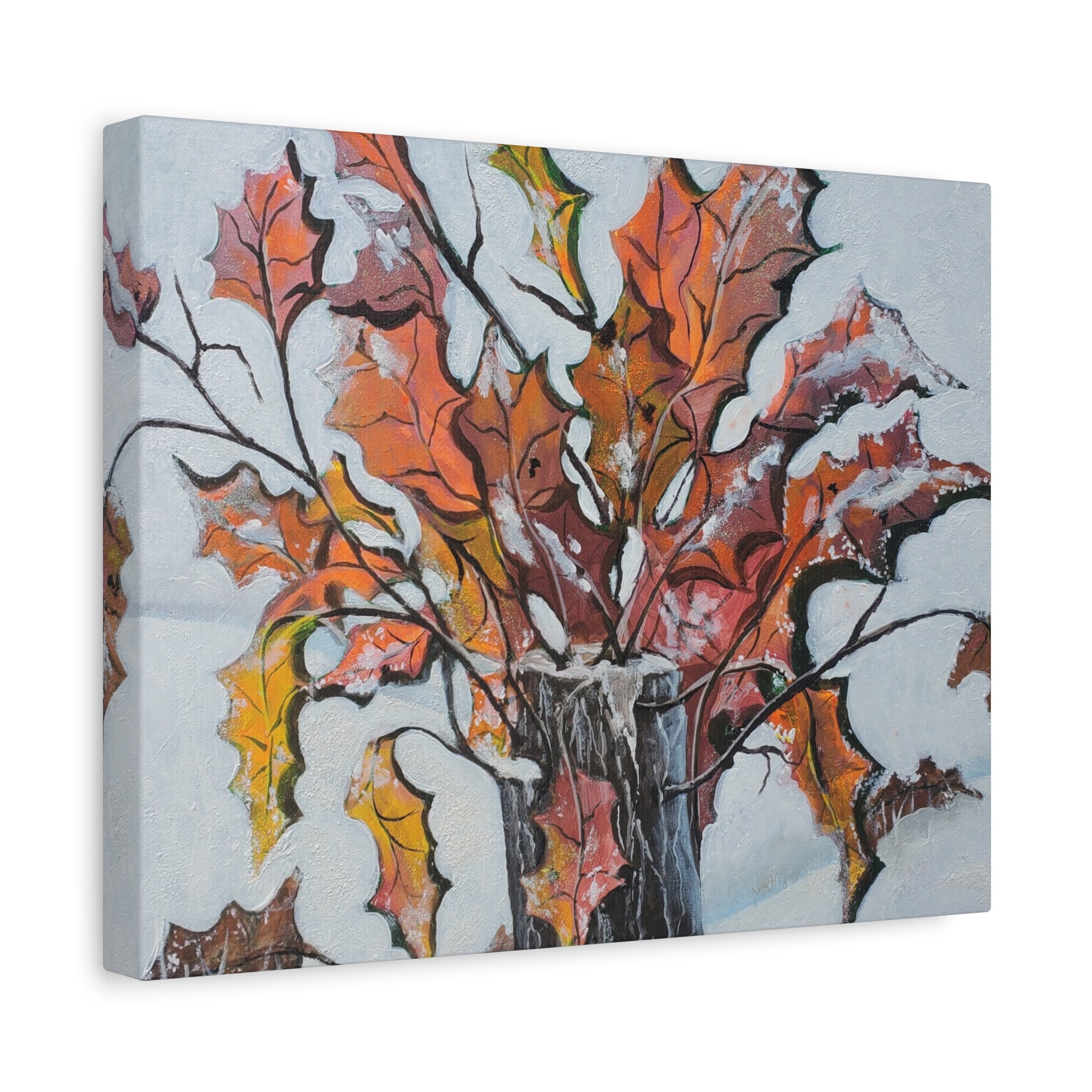 RENEWEL- NORTH LAKE NY - Autumn Leaves Canvas Wall Art — Stretched Matte Canvas